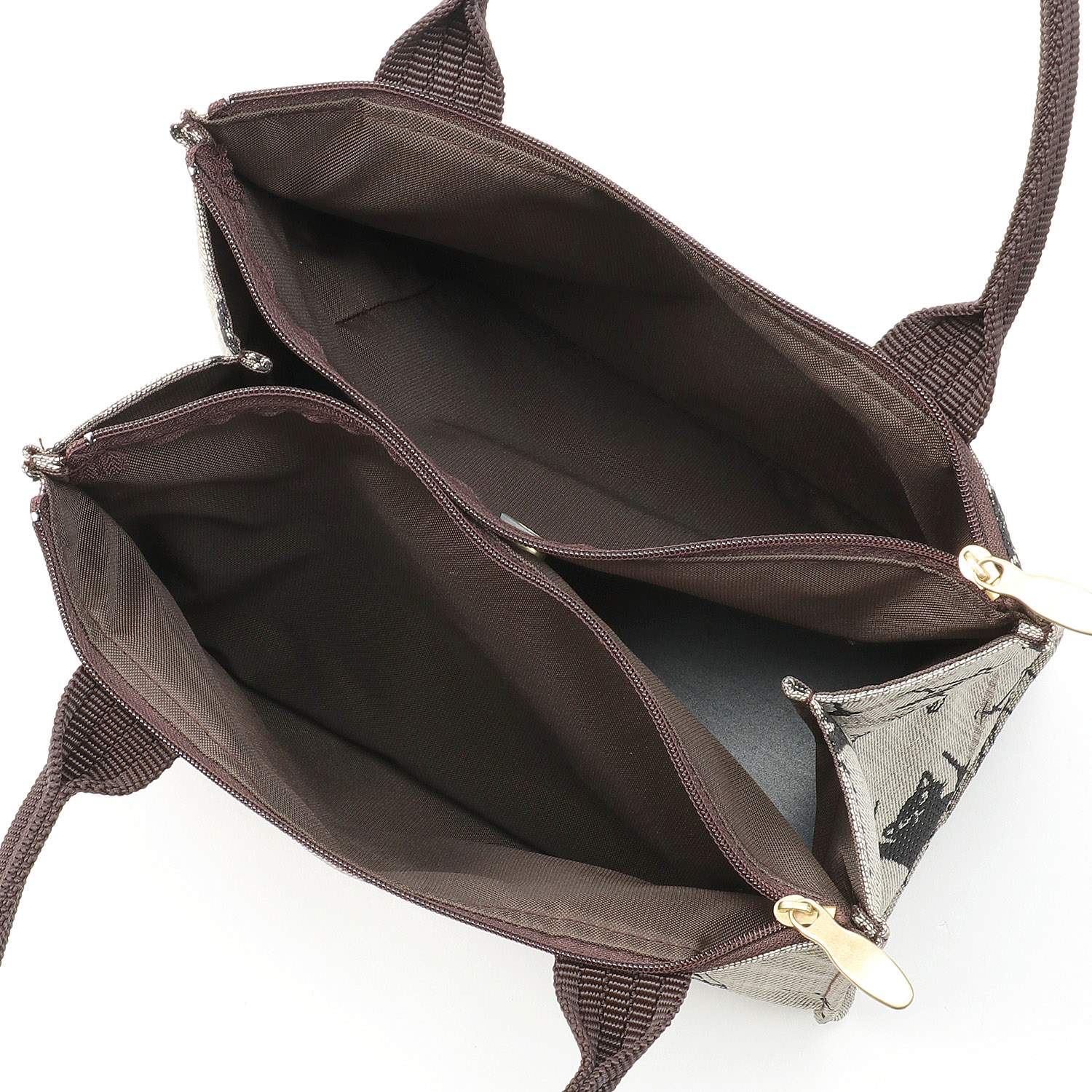 ねこバンド Wファスナー角型バッグ - 画像3