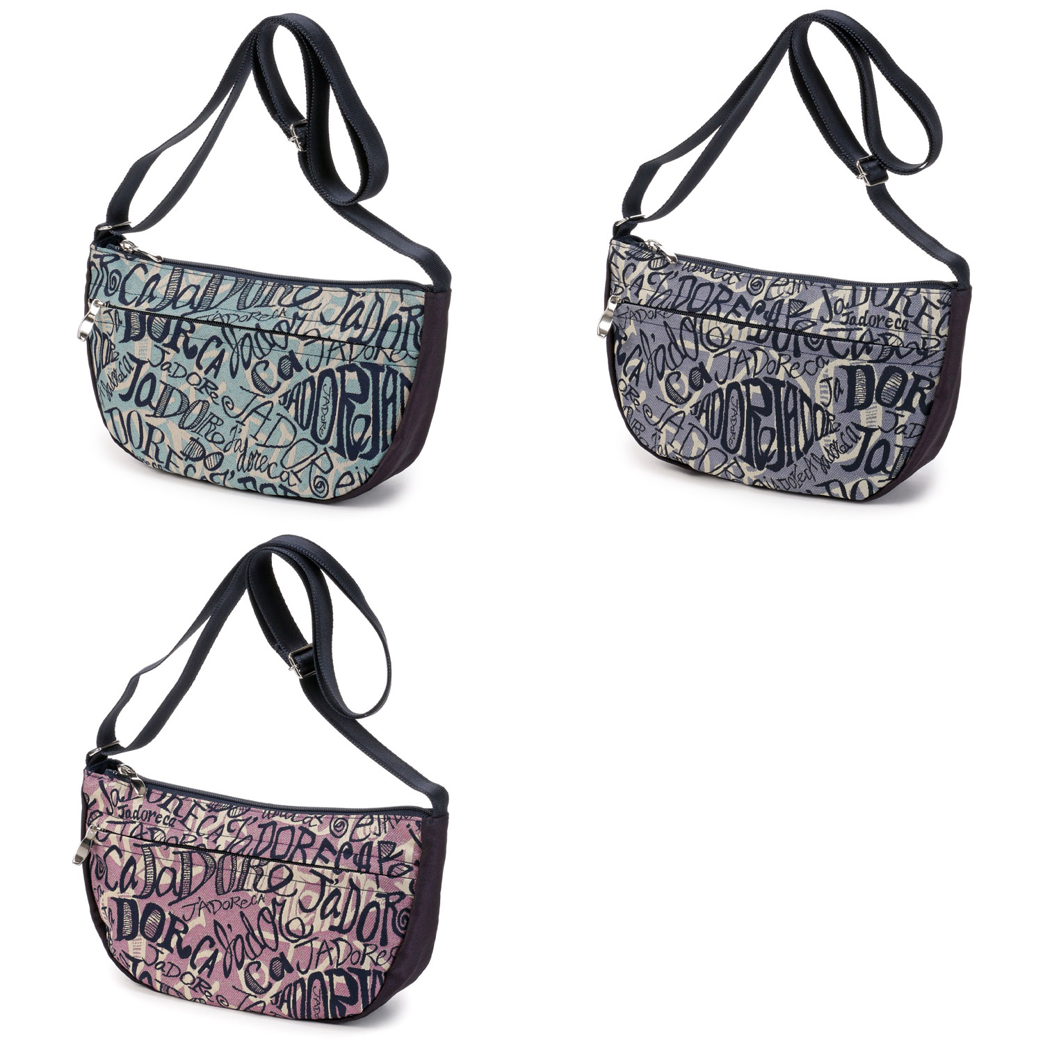 ジャドール・サ 英字柄船型ショルダーバッグ - 画像1