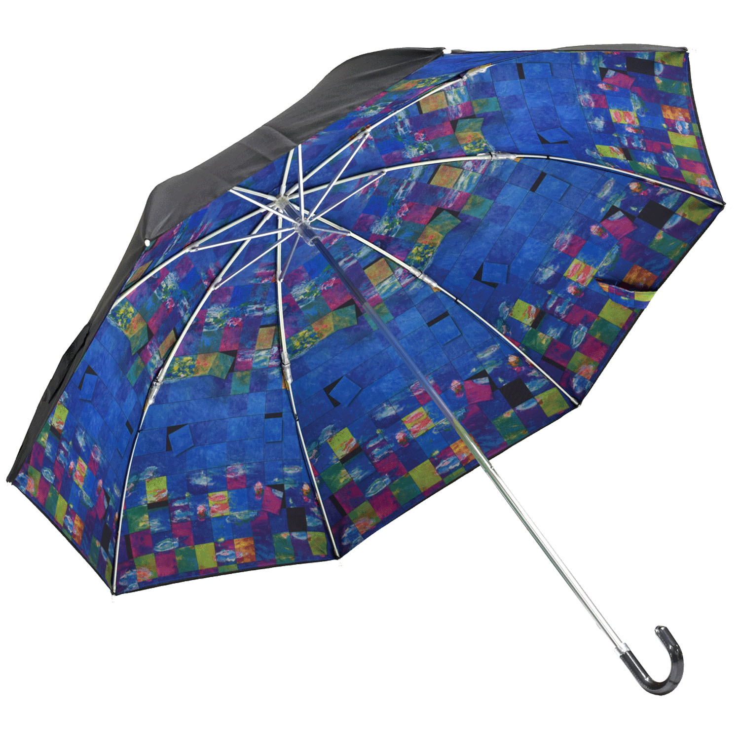 名画モザイクアート折傘（晴雨兼用） - 画像4