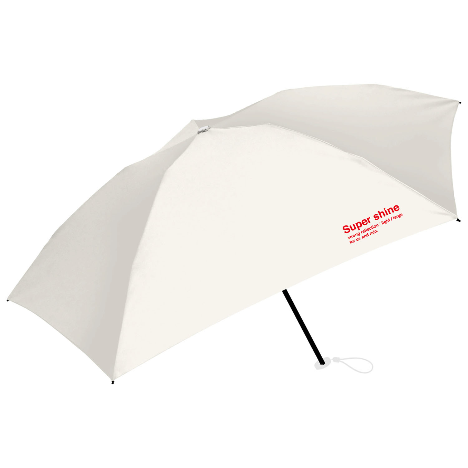【CHARIS】Super shine カラーロゴ無地55ライト 折傘 - 画像3