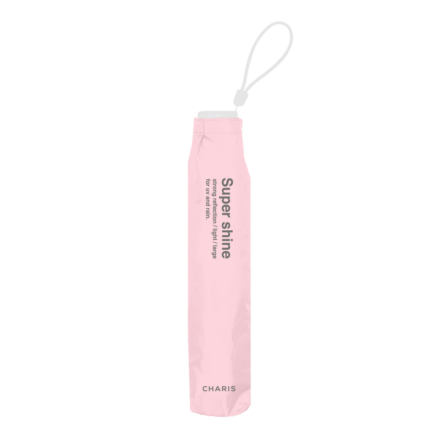 【CHARIS】Super shine カラーロゴ無地55ライト 折傘 - 画像5