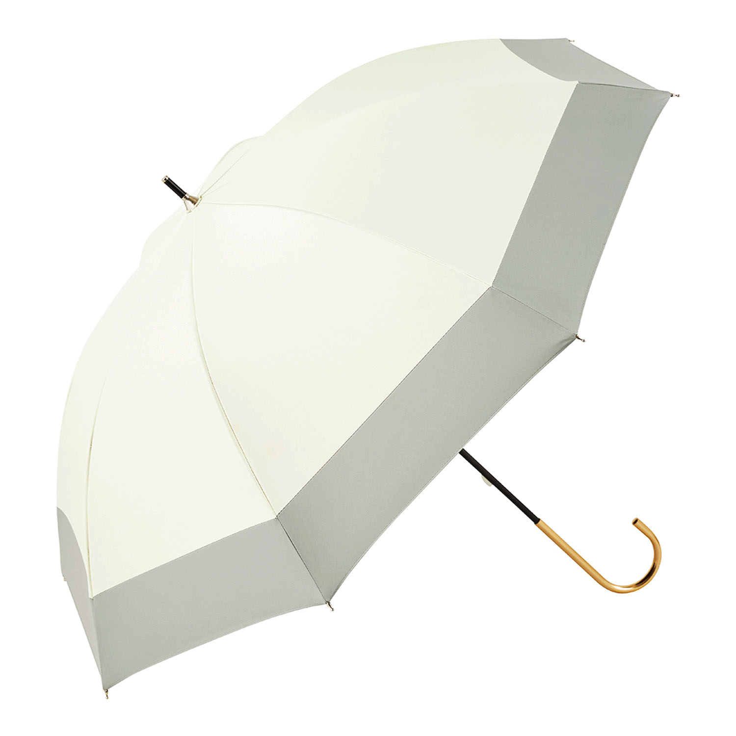 【because】 PUバイカラー日傘長