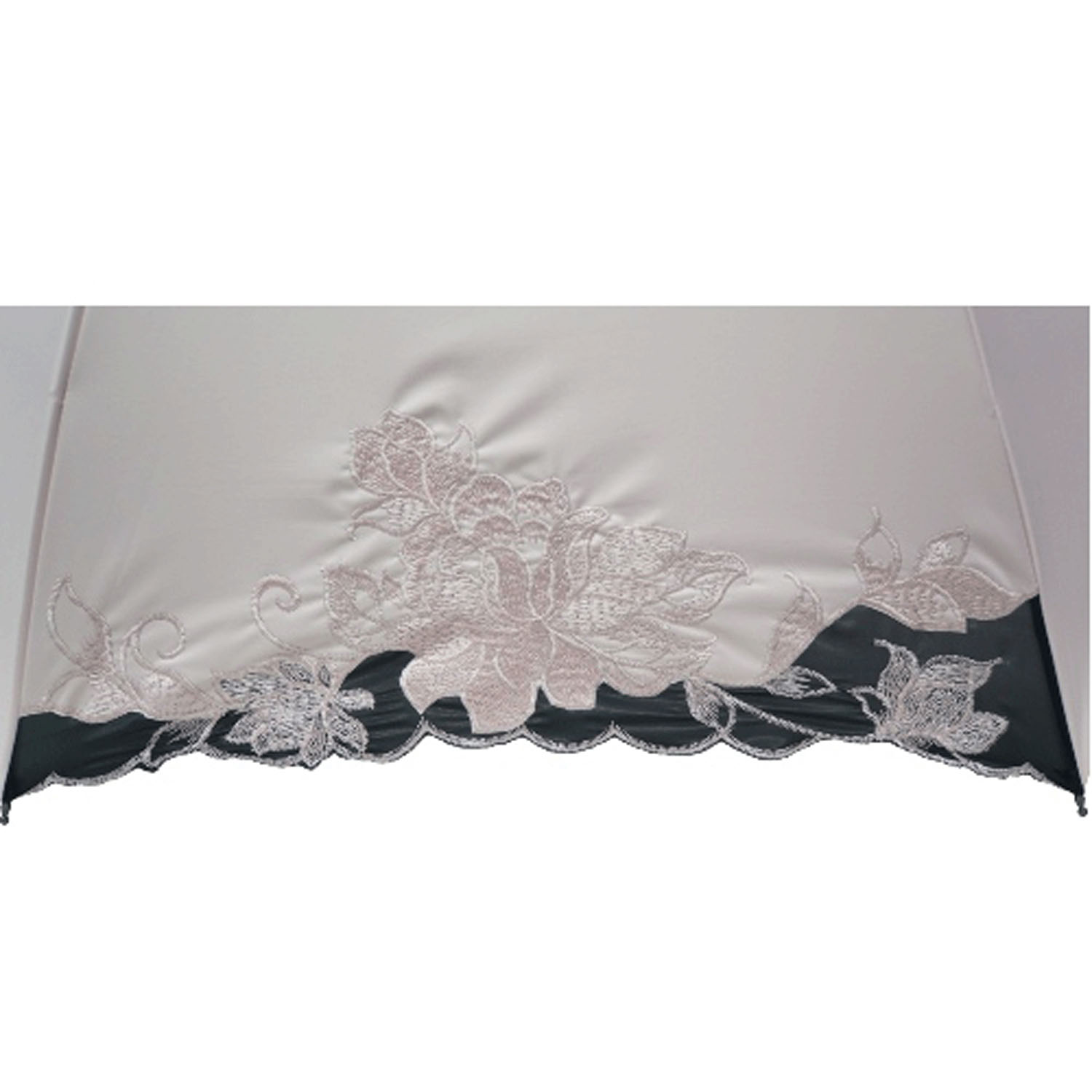 晴雨兼用 ポンジー花刺繍長傘 - 画像5