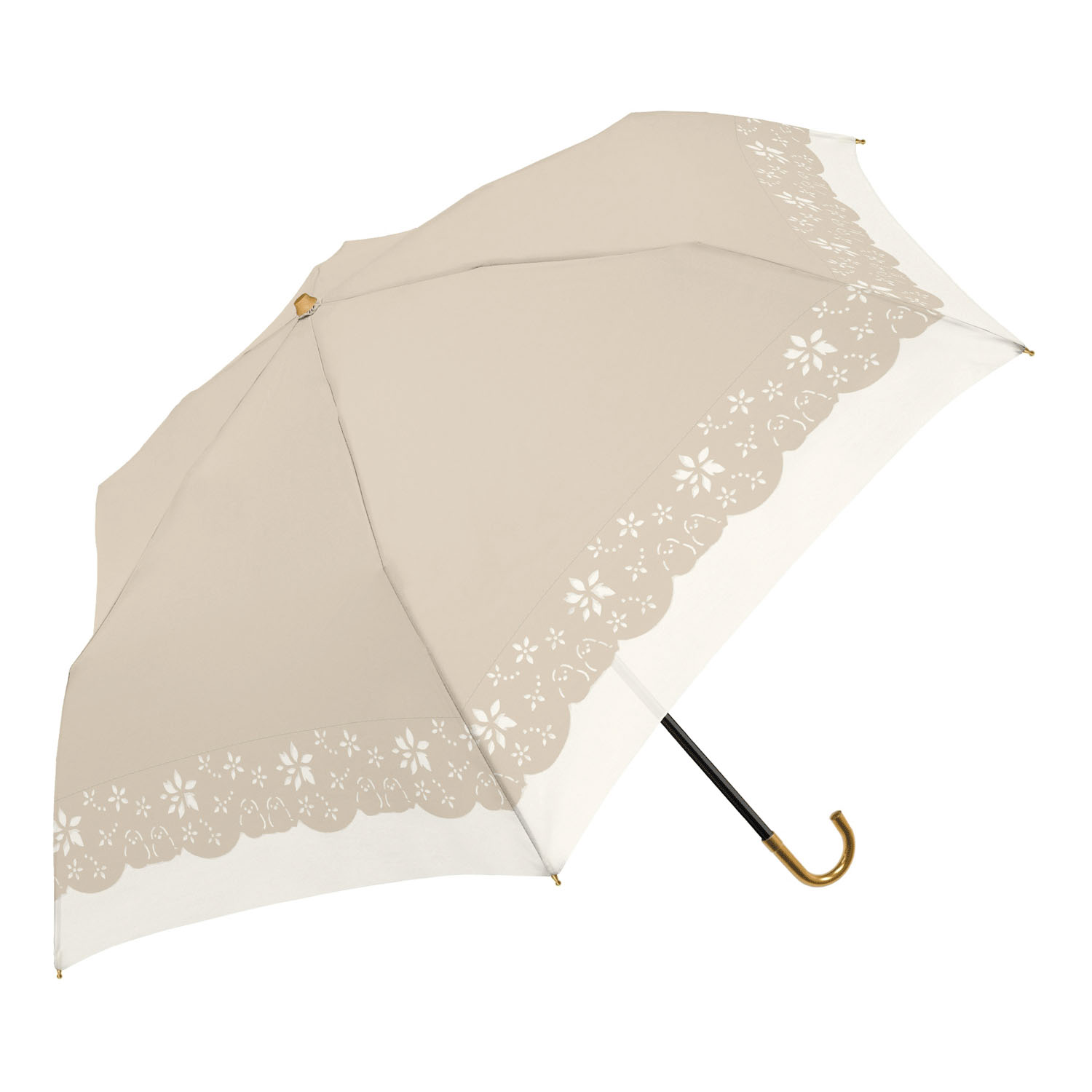 晴雨兼用 シマエナガのヒートカットミニ傘 - 画像1