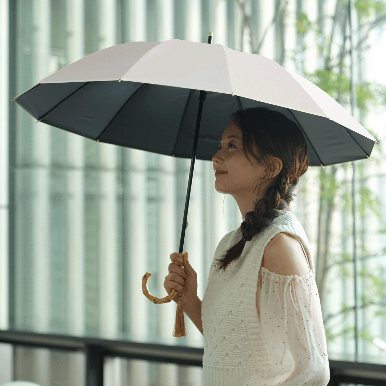 12本骨遮光ショート傘  江戸シリーズ