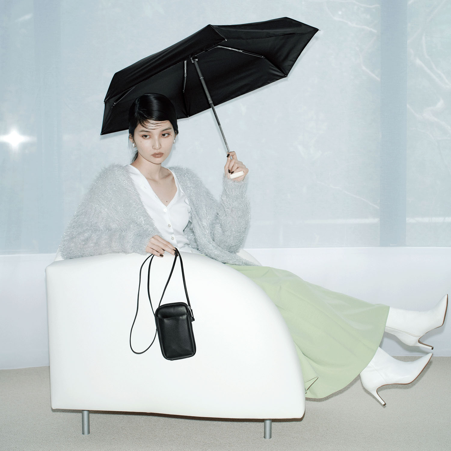 【because】 PUショルダーポーチパラソルミニ