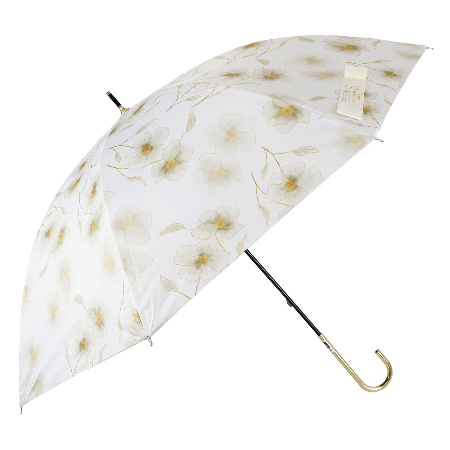 晴雨兼用フルールアクワレル長傘 - 画像2