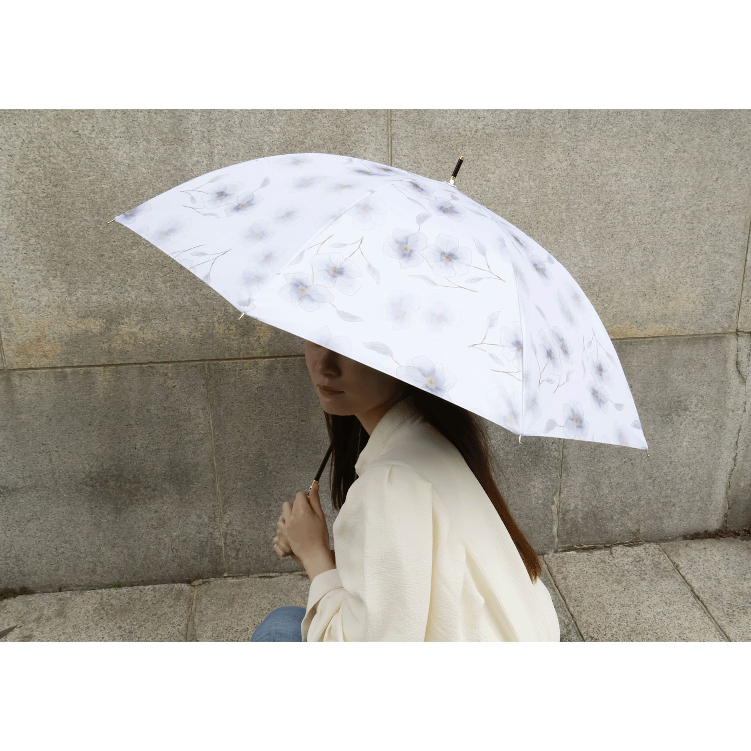 晴雨兼用フルールアクワレル長傘