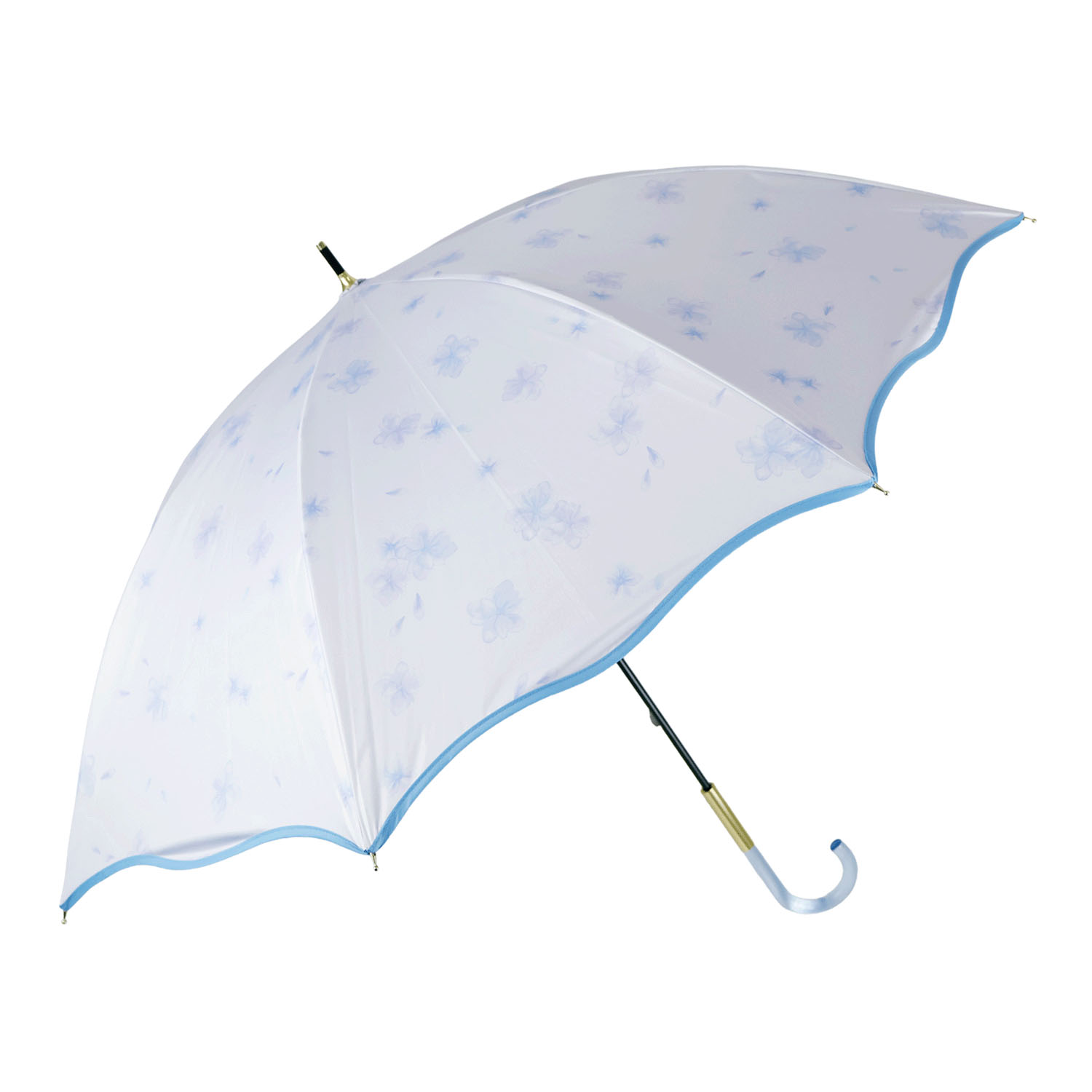 晴雨兼用ウォーターカラーペタル長傘 - 画像4