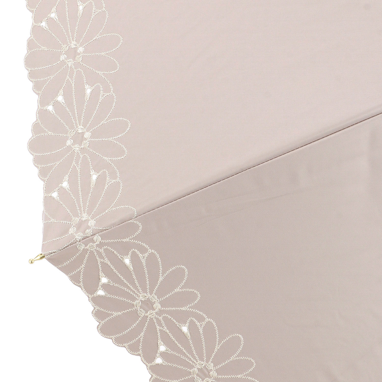 晴雨兼用 PU フラワーボーラー刺繍ショート傘 - 画像5