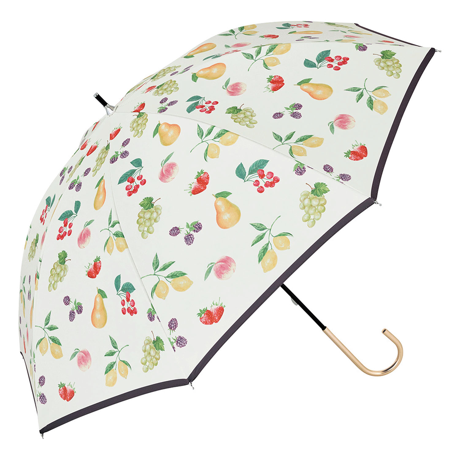 【because】晴雨兼用 PUフルーツプリント長傘