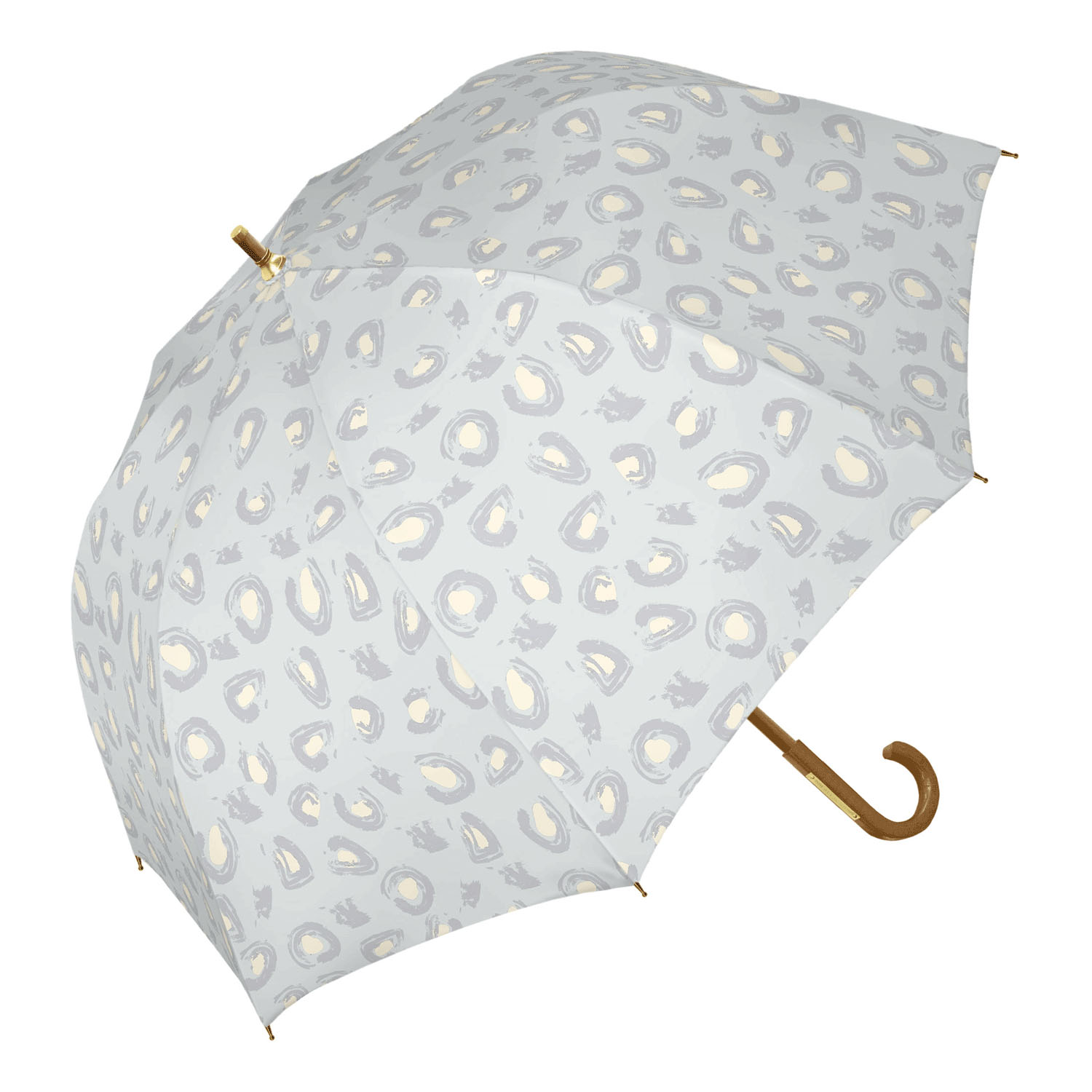 【assa】 晴雨兼用ボディラップ レオパード長傘