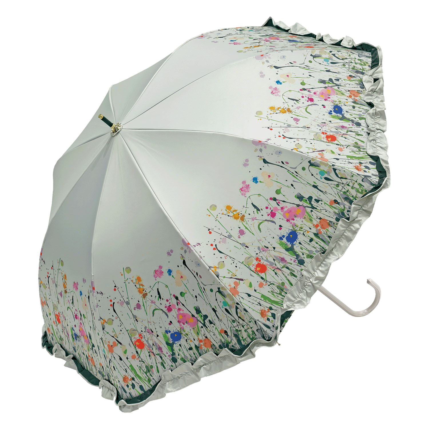 アーチストブルーム 晴雨兼用ダンフィナイ フリルジャンプ傘 - 画像9