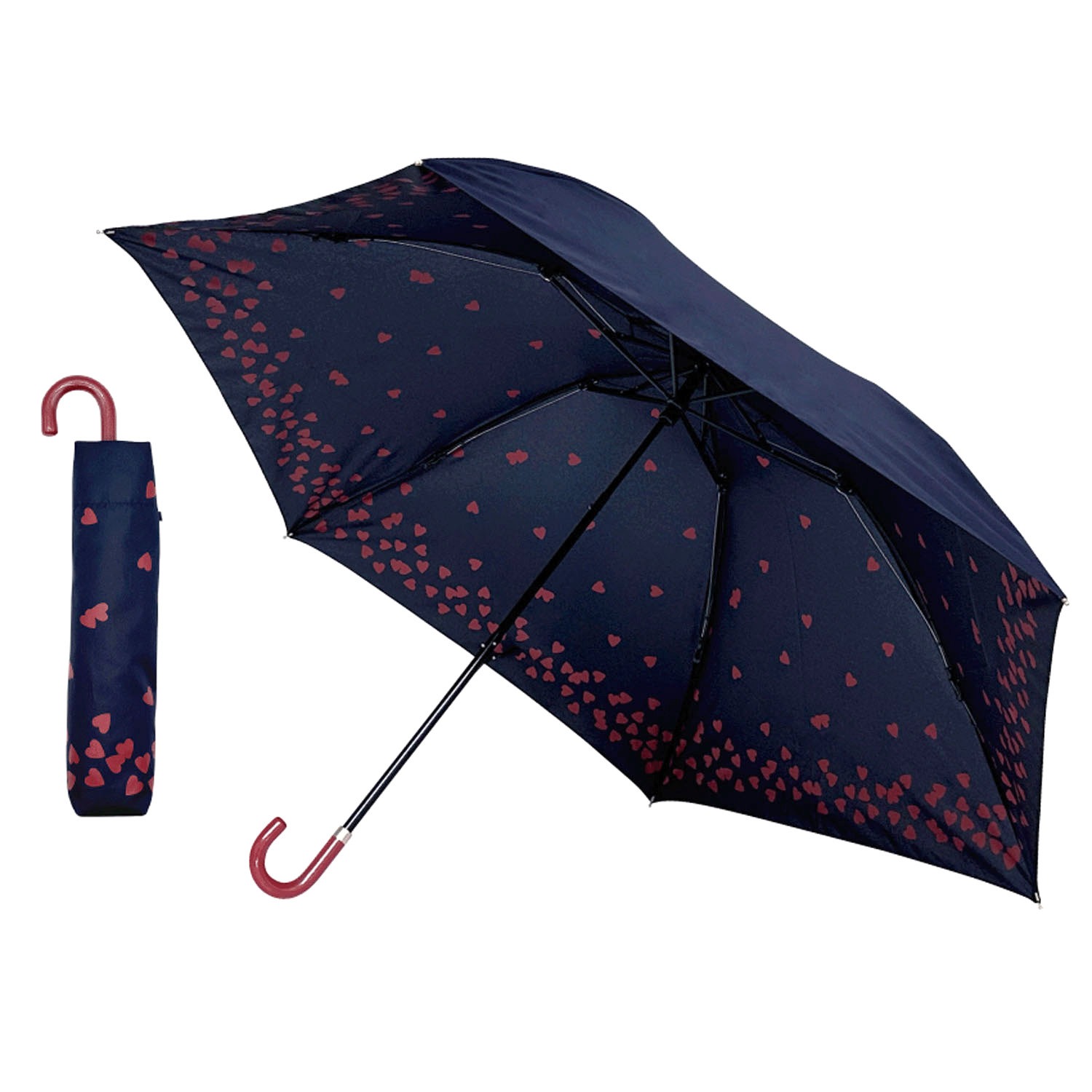 pink trick インハート3段折り晴雨兼用傘 - 画像4