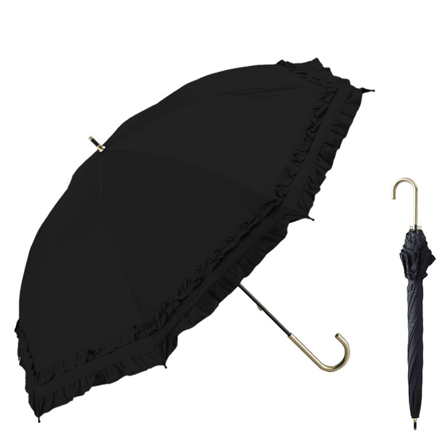 【ダブルフリル】 晴雨兼用 ダブリフリル長傘