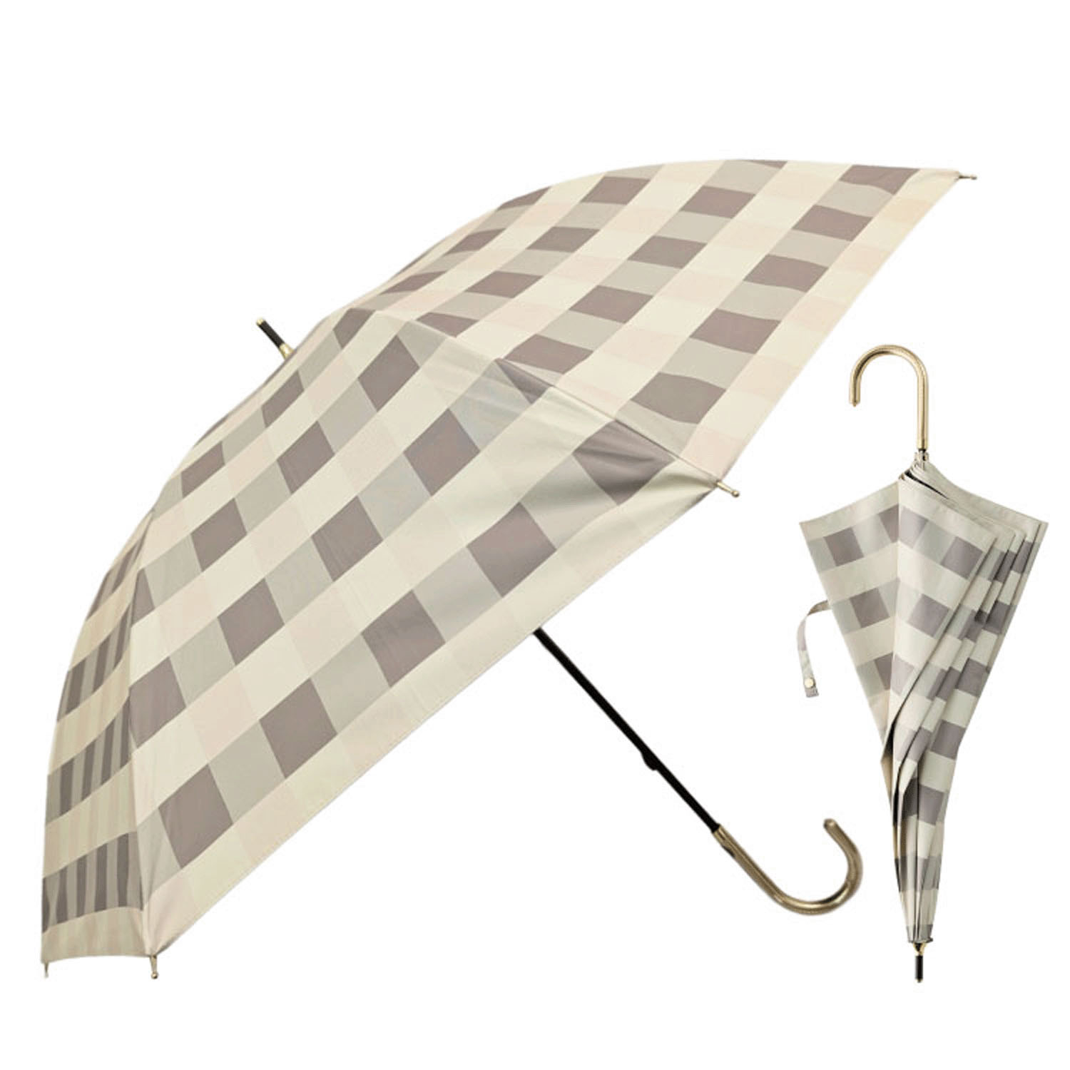 晴雨兼用 ギンガムチェック長傘