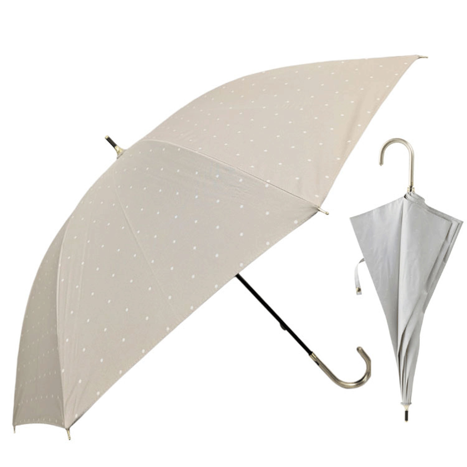 晴雨兼用 スモールドット長傘 - 画像2