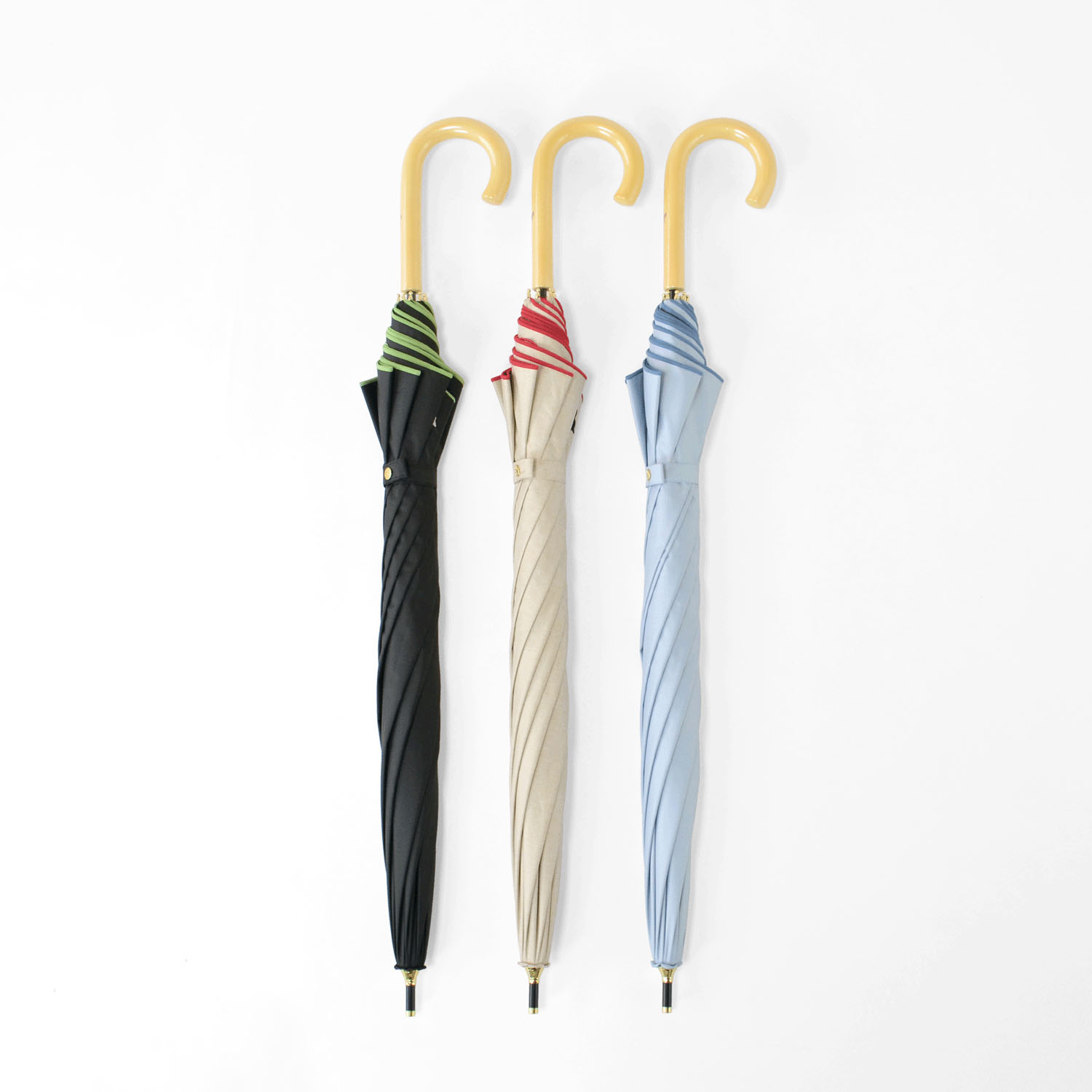 晴雨兼用 毛糸と猫のスカラップ刺繍長傘 - 画像5