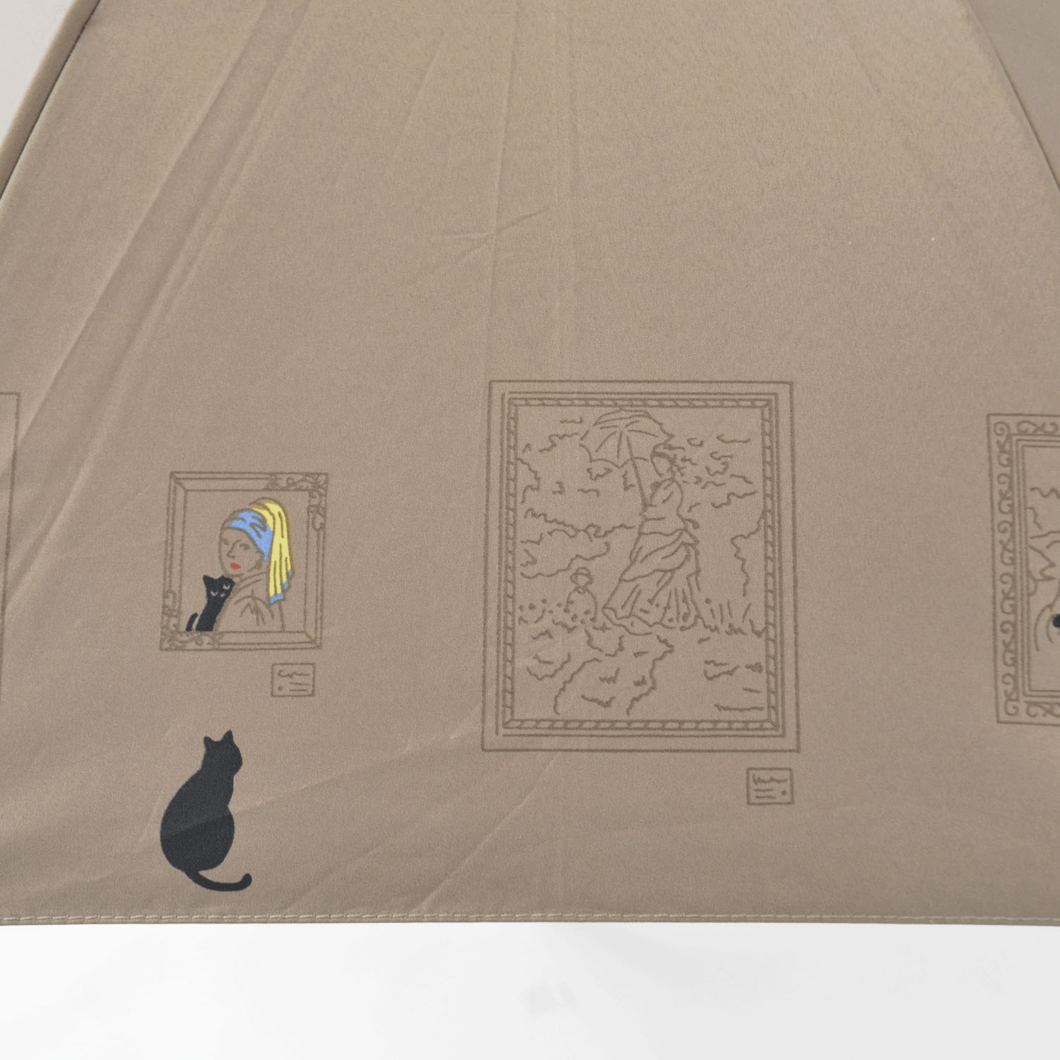 晴雨兼用 ミュージアムキャット長傘 - 画像2