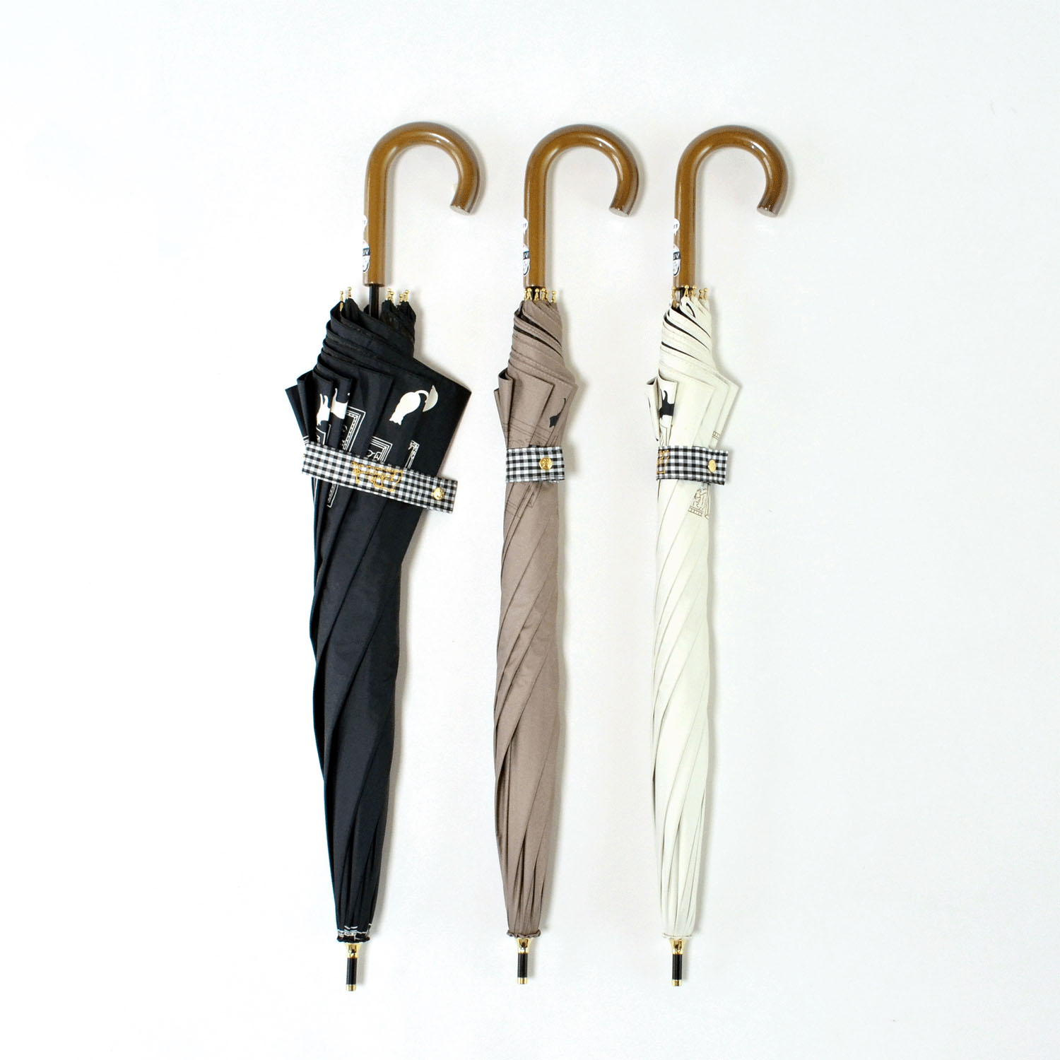 晴雨兼用 ミュージアムキャット長傘 - 画像4