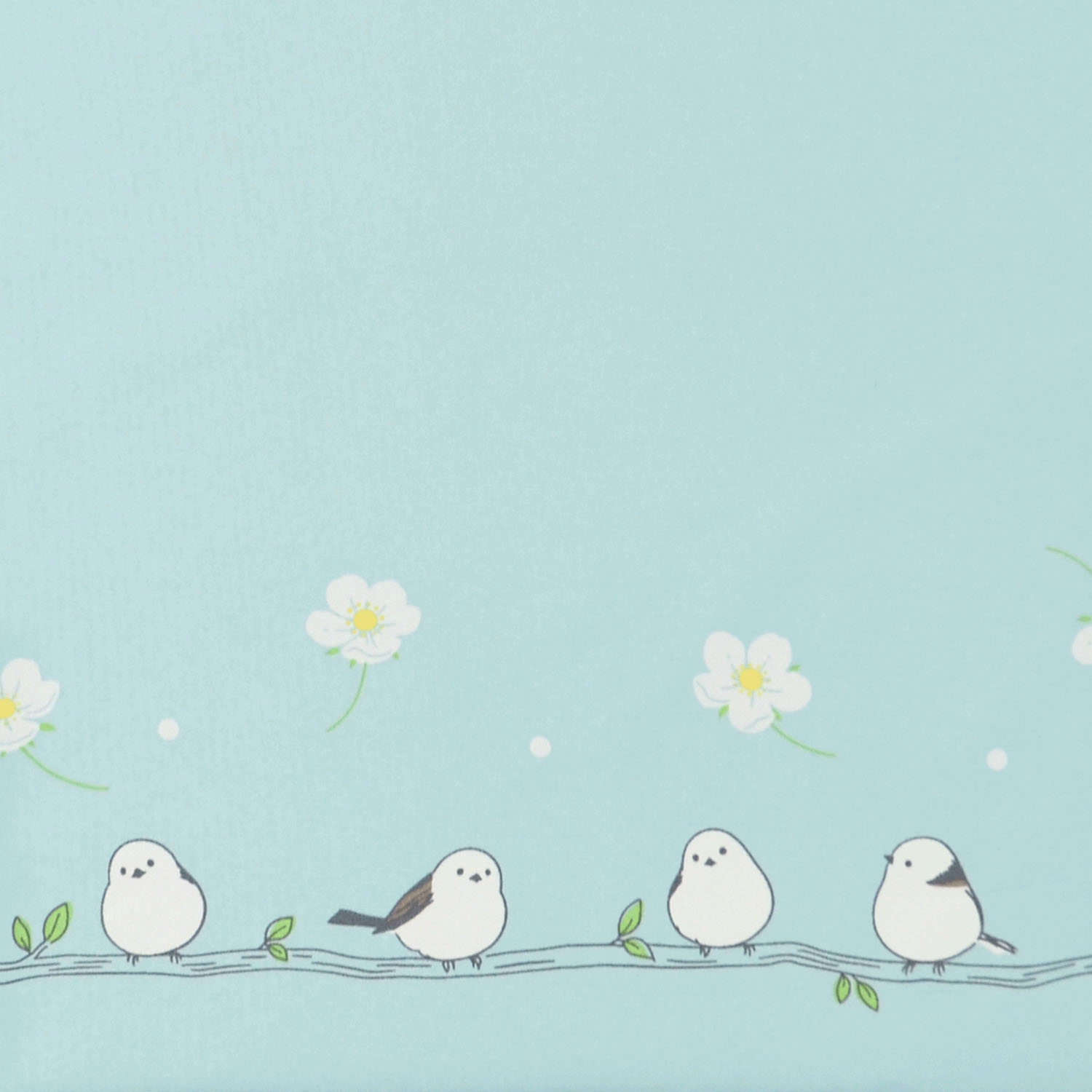 晴雨兼用 お花とシマエナガ長傘 - 画像3