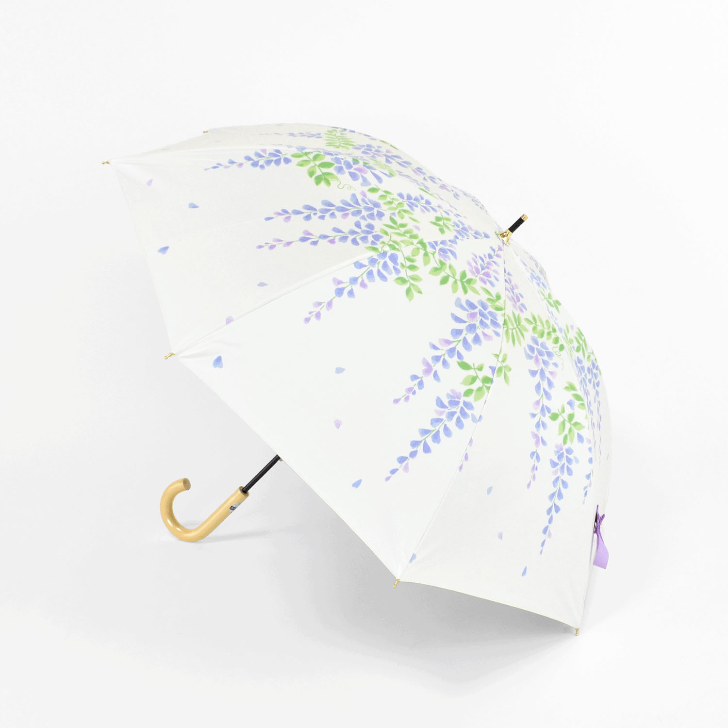 晴雨兼用 ウィステリア（藤の花）ナガカサ - 画像2