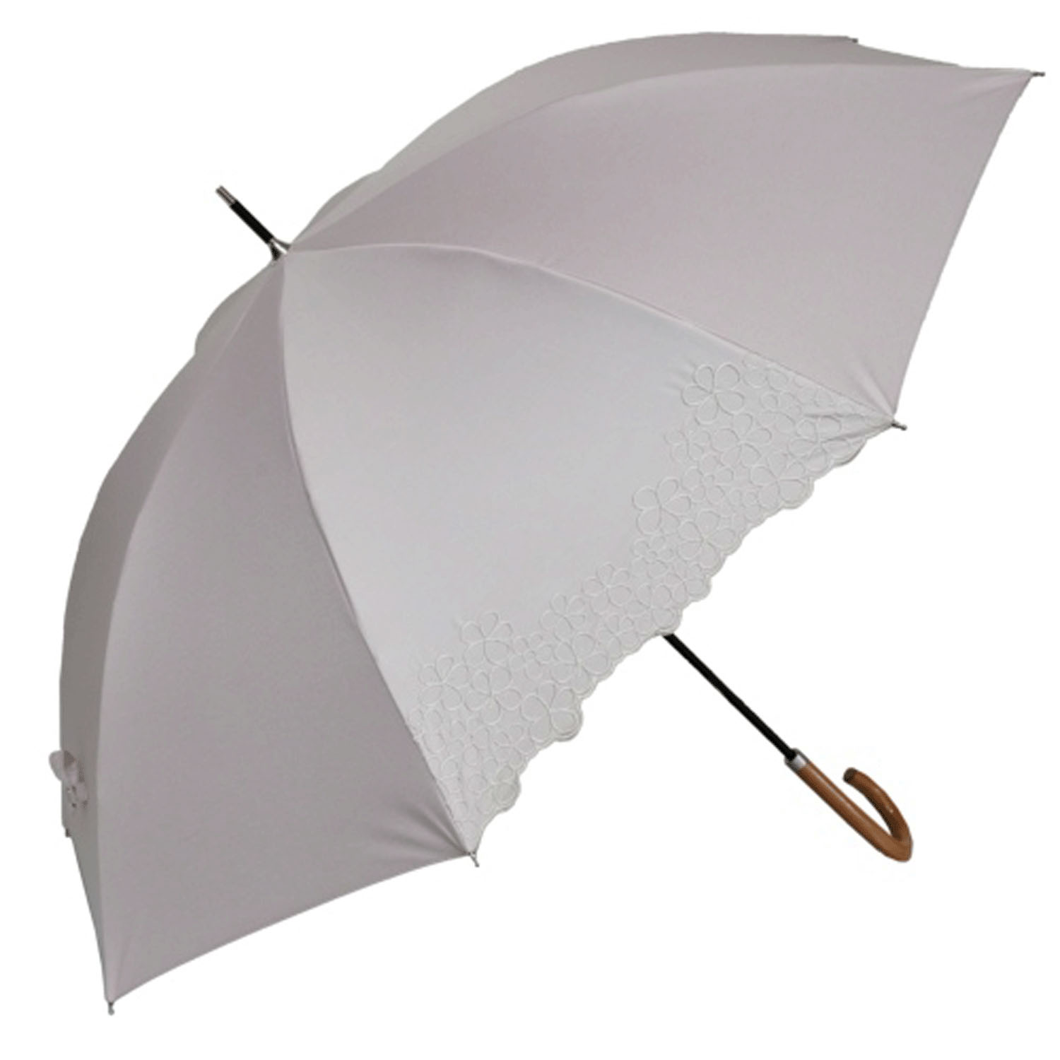 晴雨兼用 シャンブレー花畑長傘 - 画像3