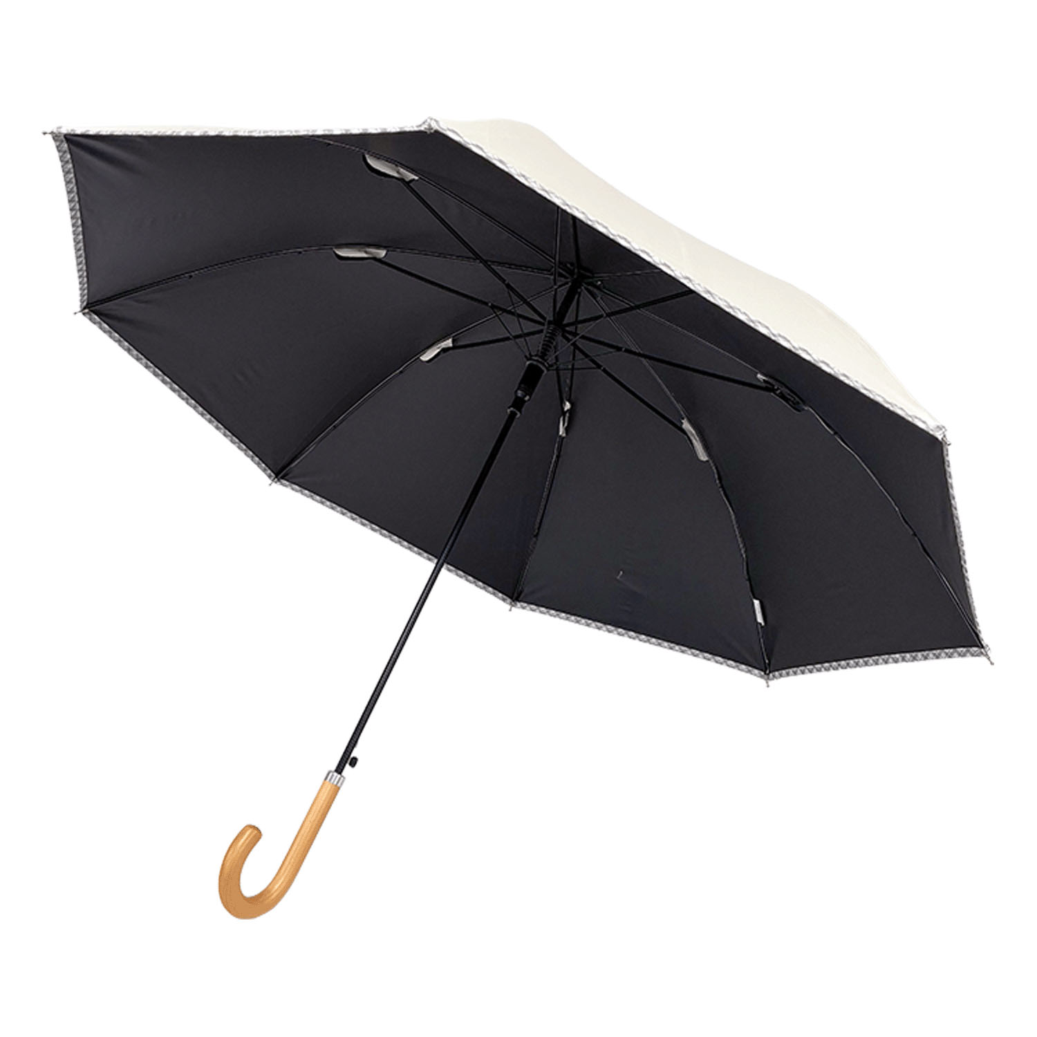 【RIC】 晴雨兼用転写パイピングチェック長傘 - 画像6