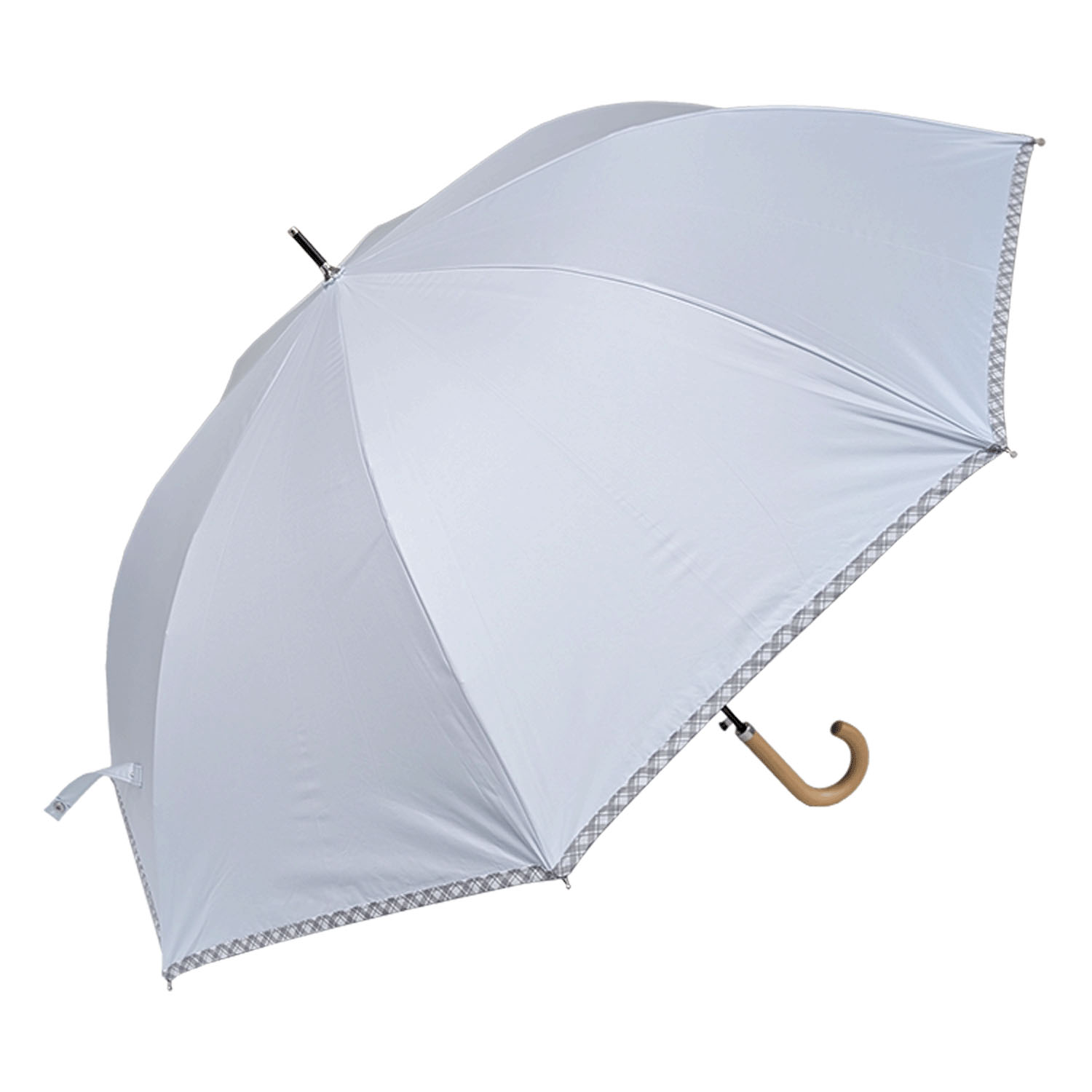 【RIC】 晴雨兼用転写パイピングチェック長傘 - 画像9