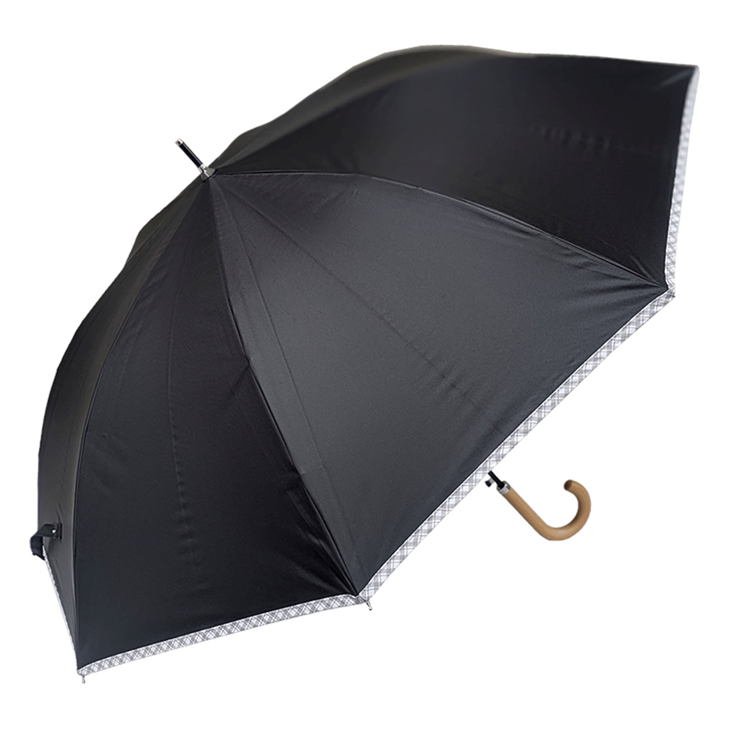 【RIC】 晴雨兼用転写パイピングチェック長傘 - 画像1