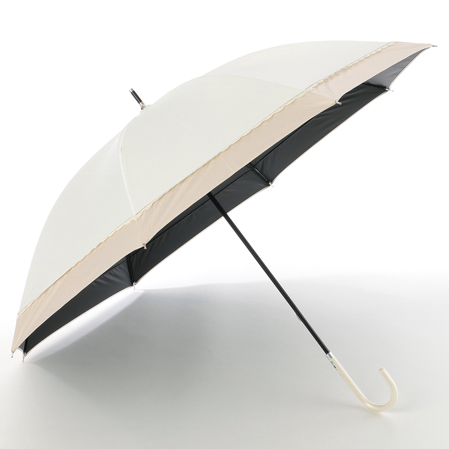 晴雨兼用 切り継ぎレース長傘 - 画像4
