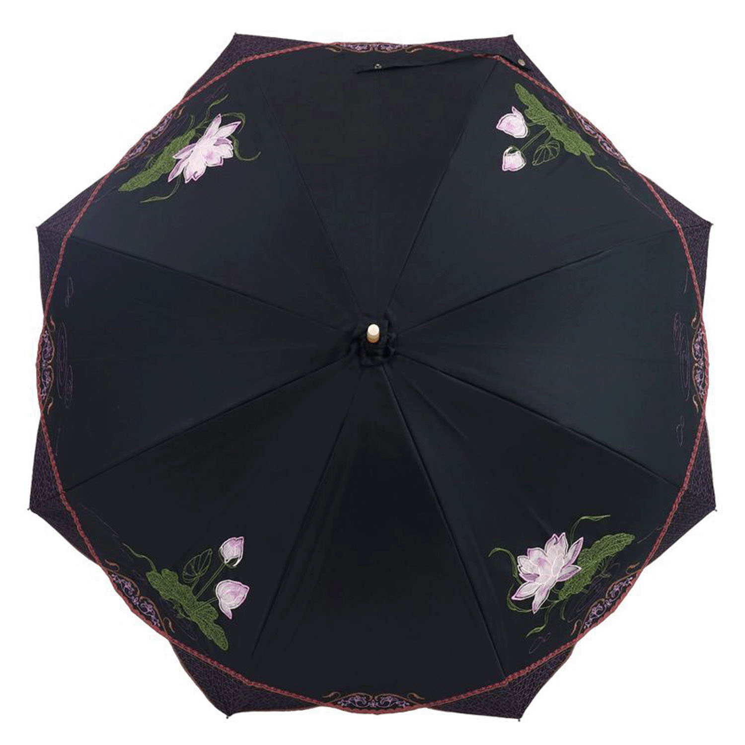 完全遮光 （晴雨兼用）女優日傘 「蓮花オーガンジー刺繍かわず張り」 - 画像8