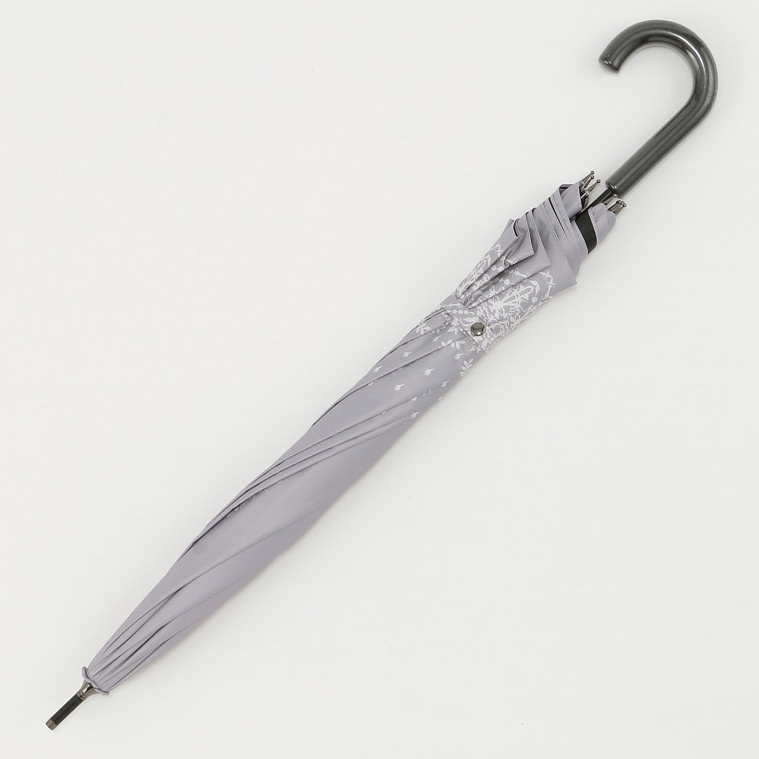 晴雨兼用傘 モノクロームレース柄ショート - 画像2