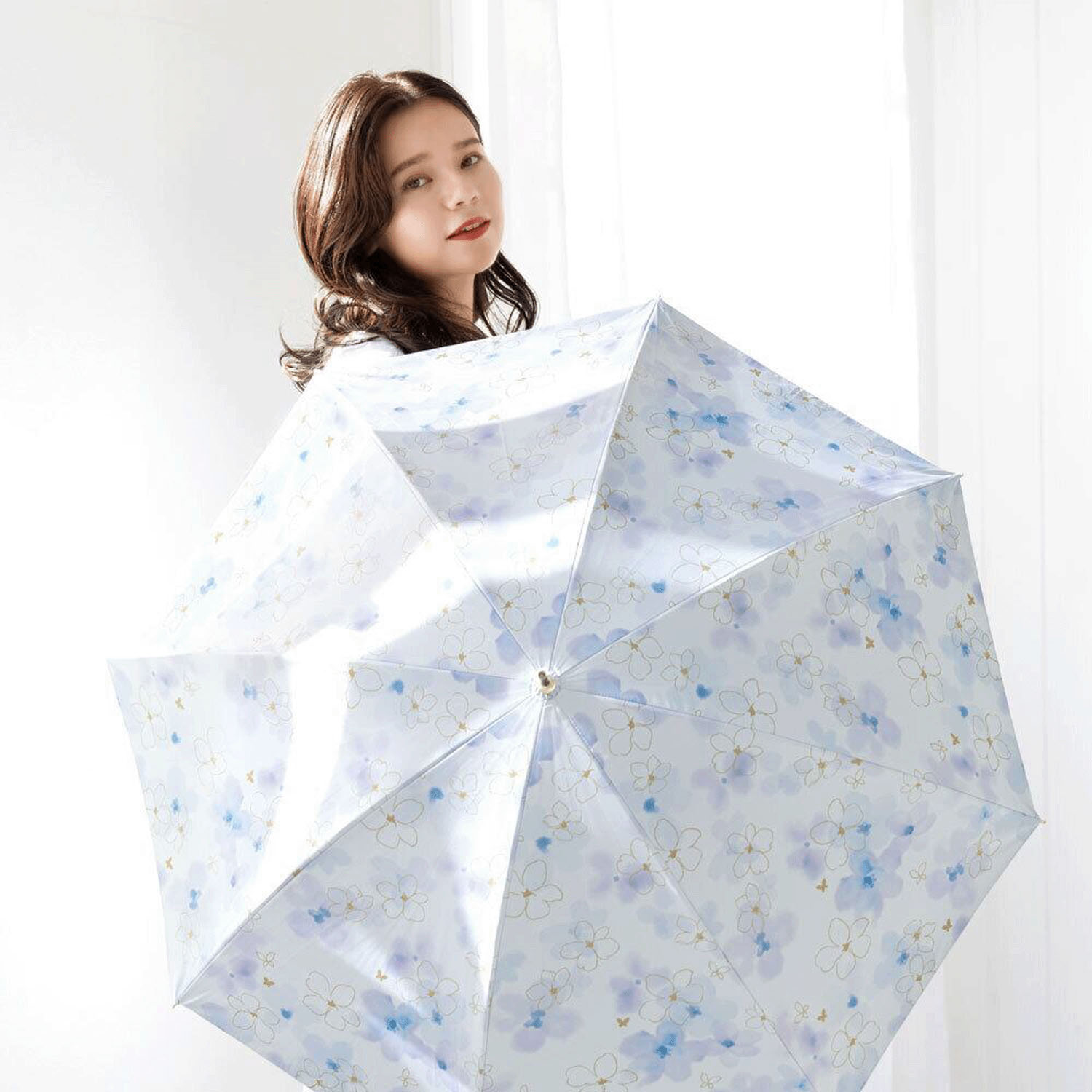 晴雨兼用 フローラル長傘