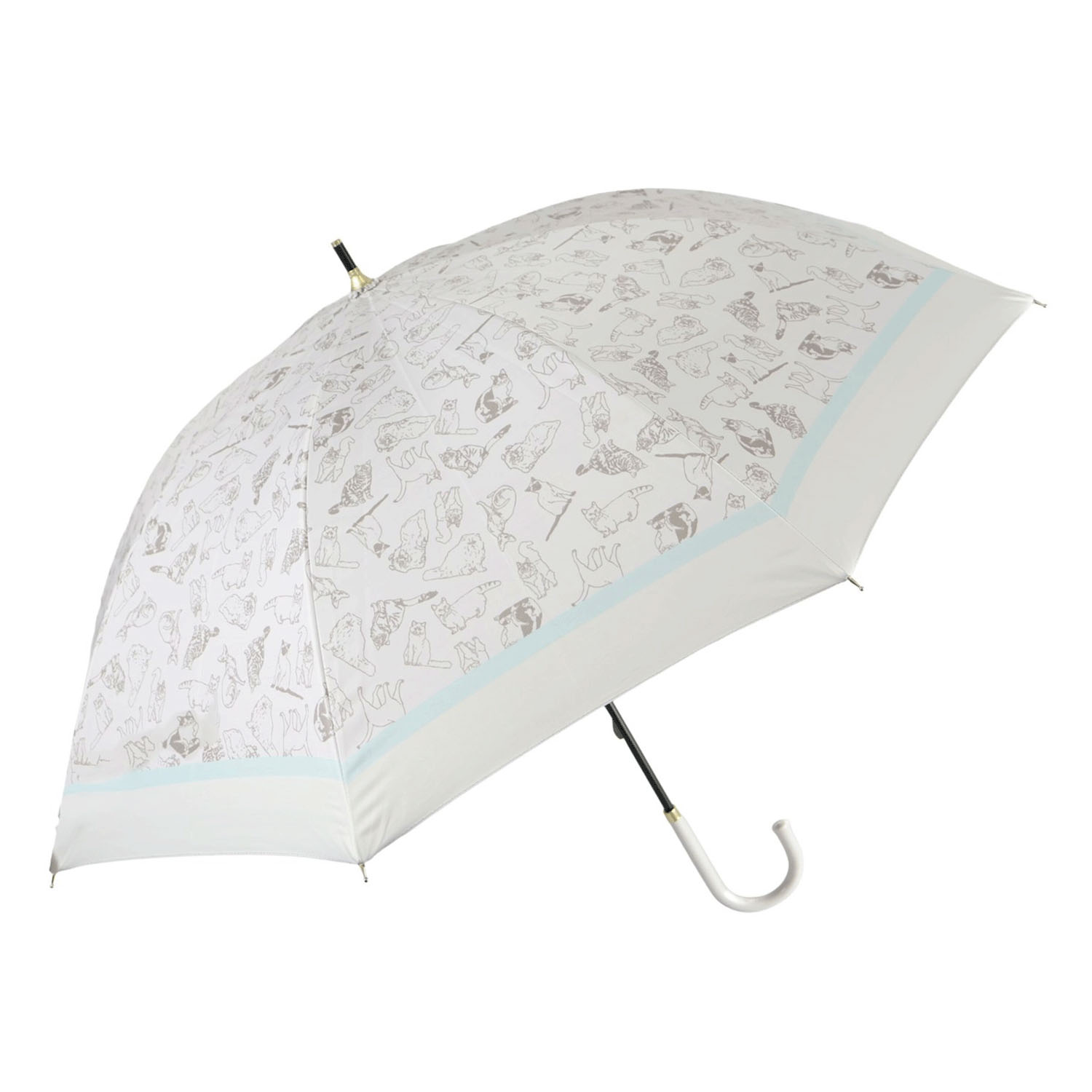 晴雨兼用ラインドローイングキャット長傘