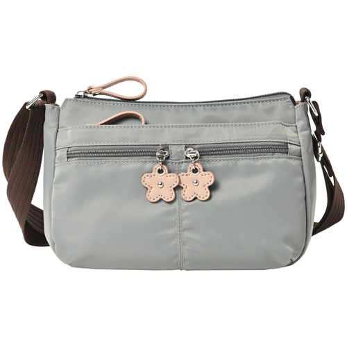 BORSETTIAMO 撥水ナイロン横型ショルダーバッグ - 画像3