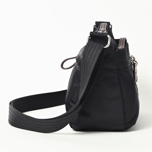 BORSETTIAMO 撥水ナイロン横型ショルダーバッグ - 画像6