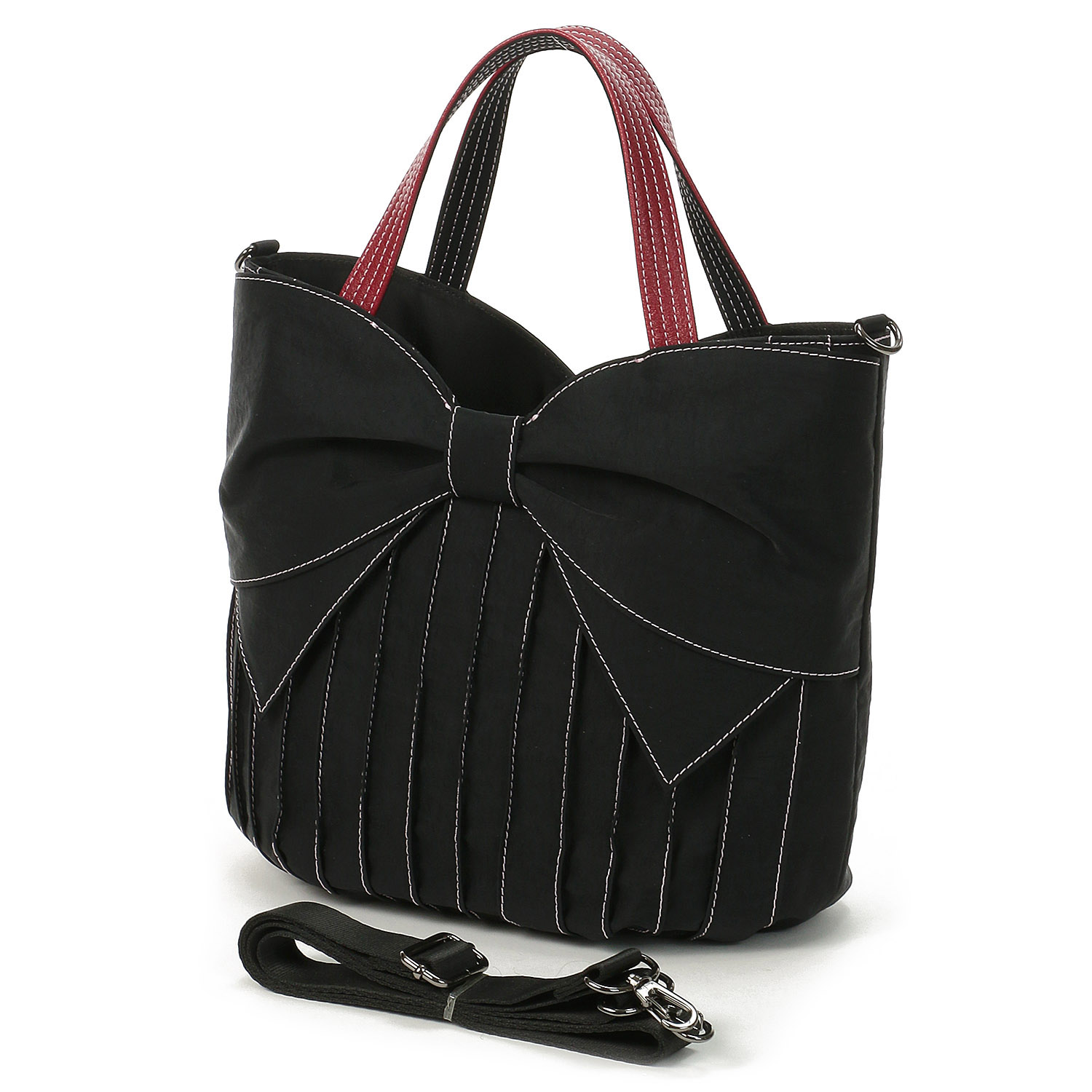 ピンタックリボン付2WAYバッグ - 画像3