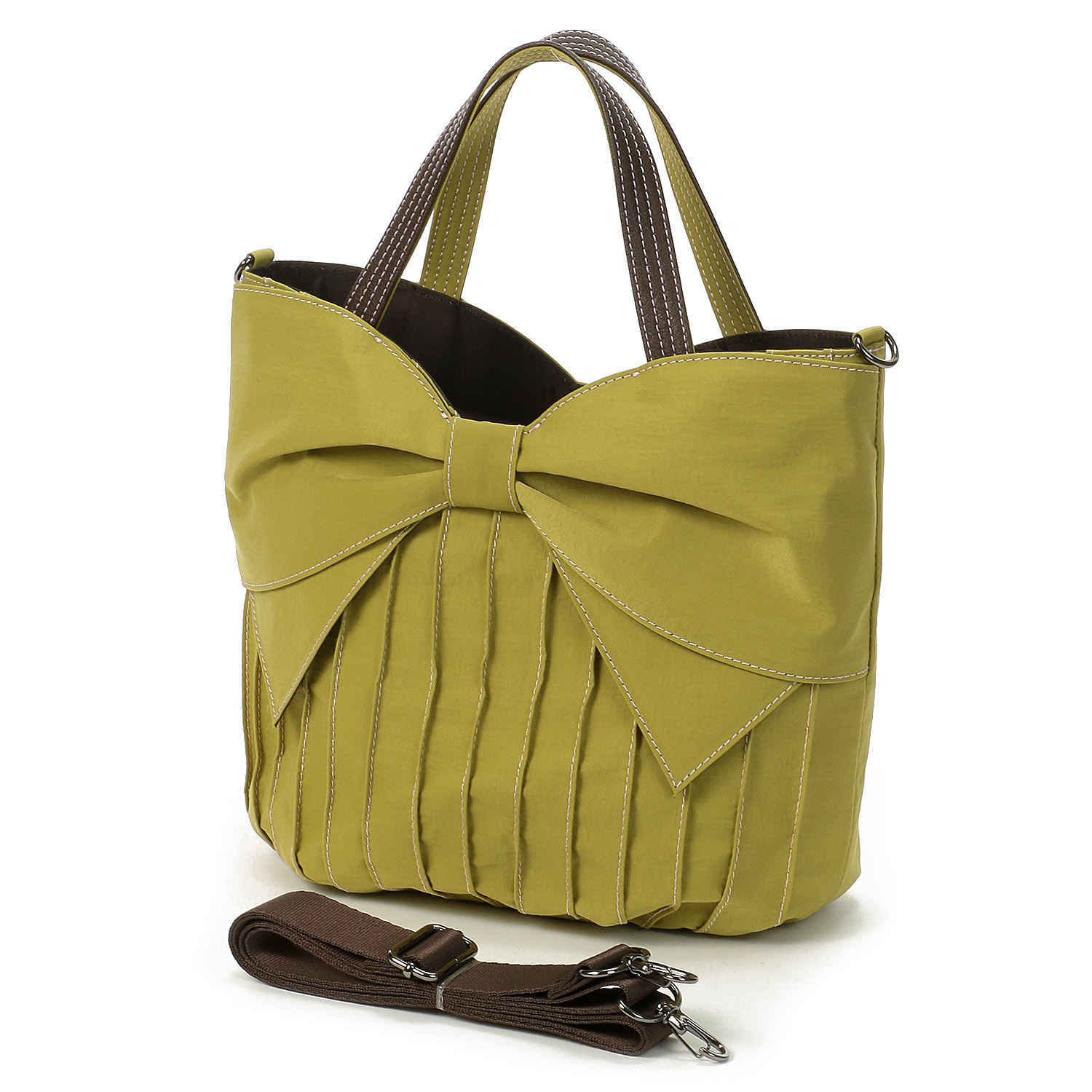 ピンタックリボン付2WAYバッグ - 画像4