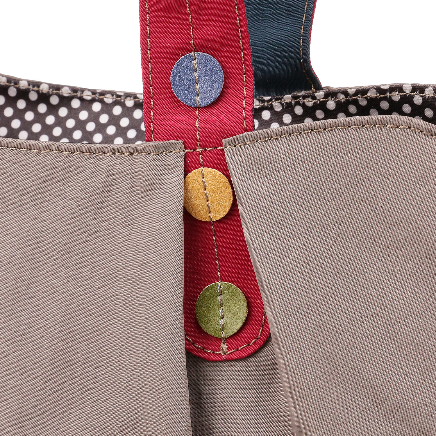 ナイロン×ドットハンドルトートバッグ - 画像6