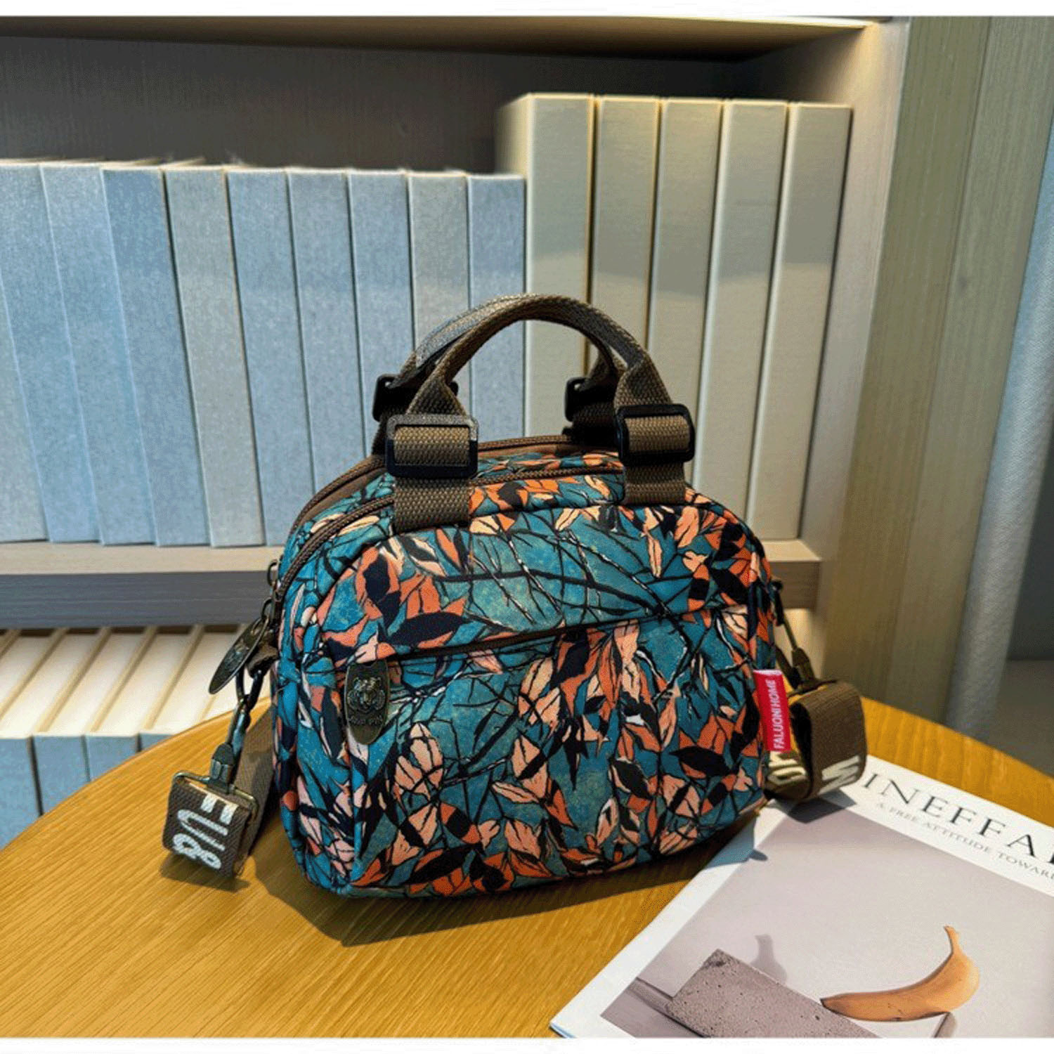 柄物ボストン型2WAYバッグ - 画像6