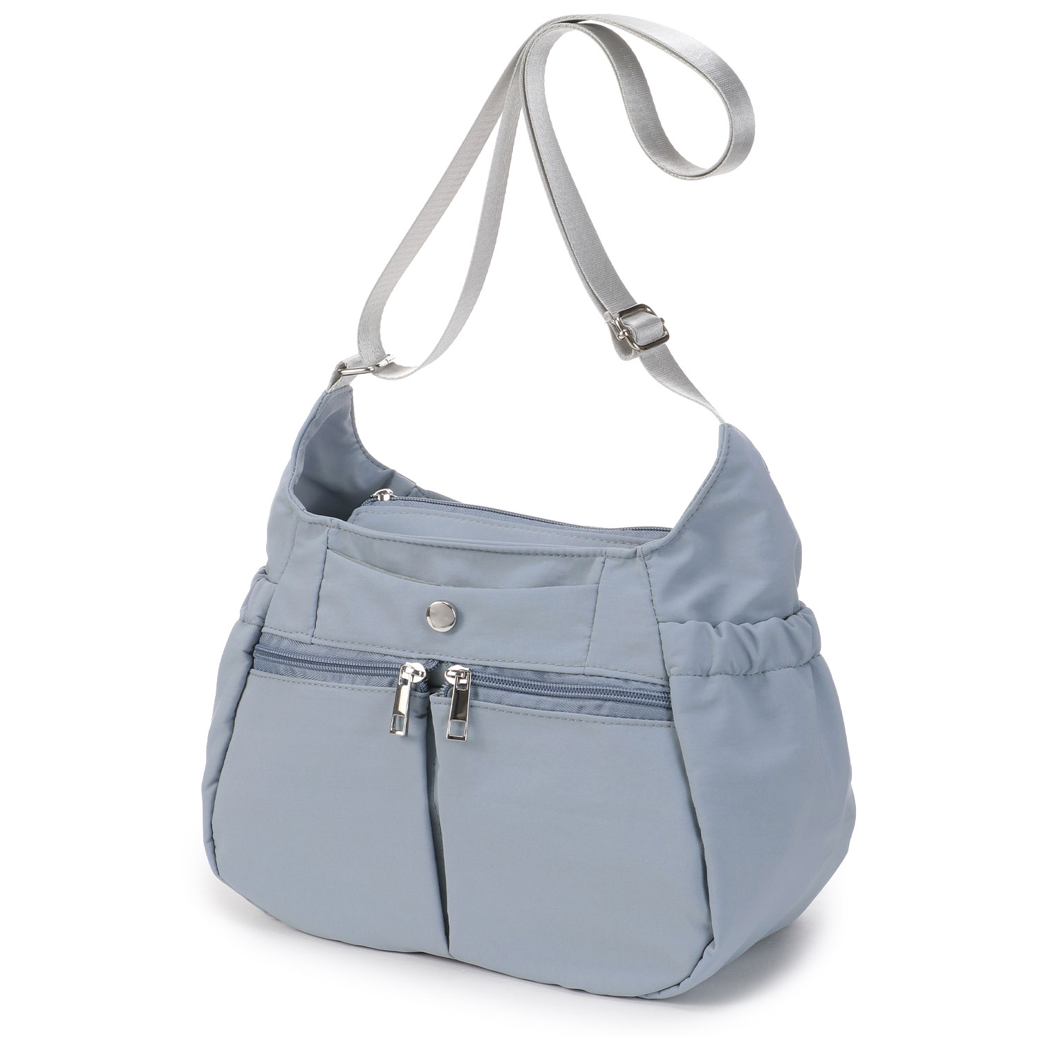 時短 カシメ多収納Wファスナーショルダーバッグ - 画像8