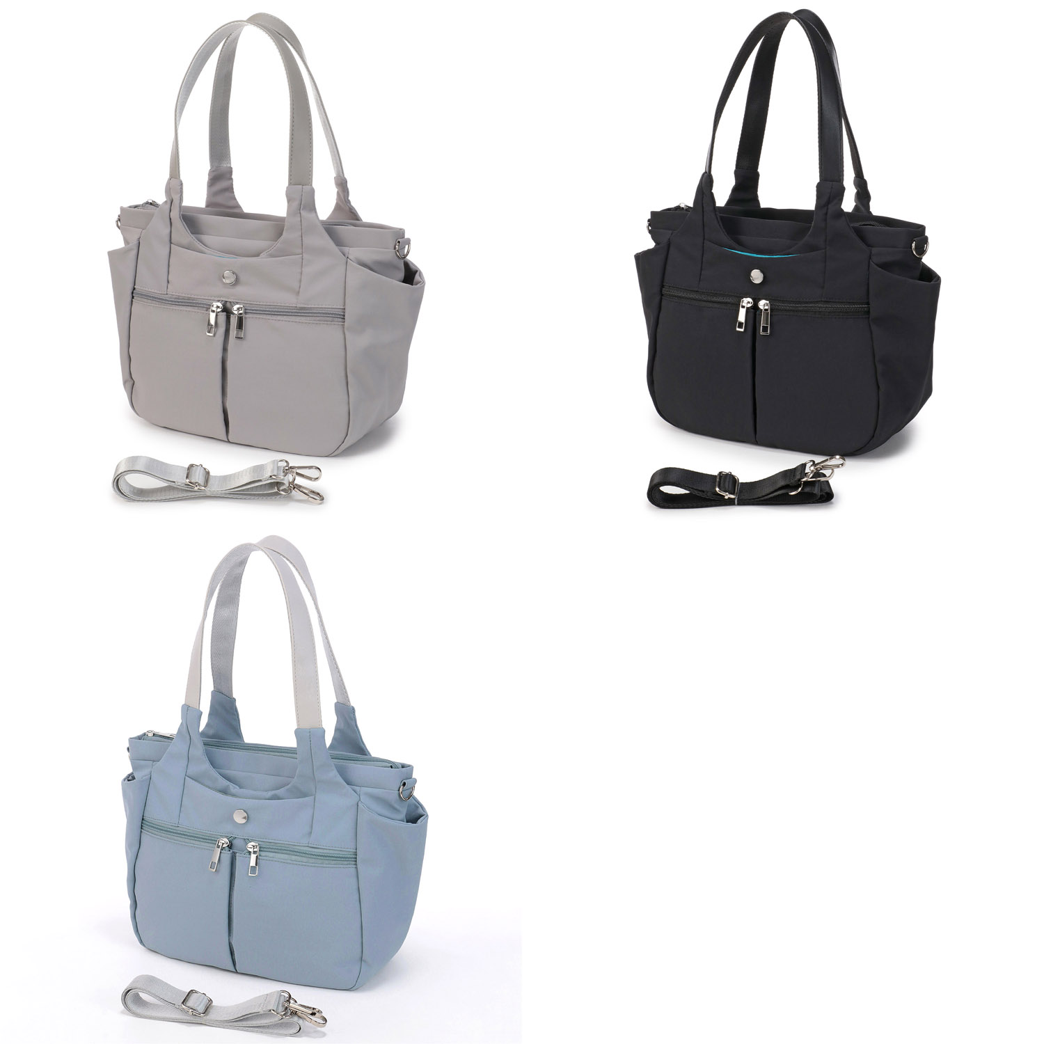 時短 カシメ多収納Wファスナ－2WAYバッグ