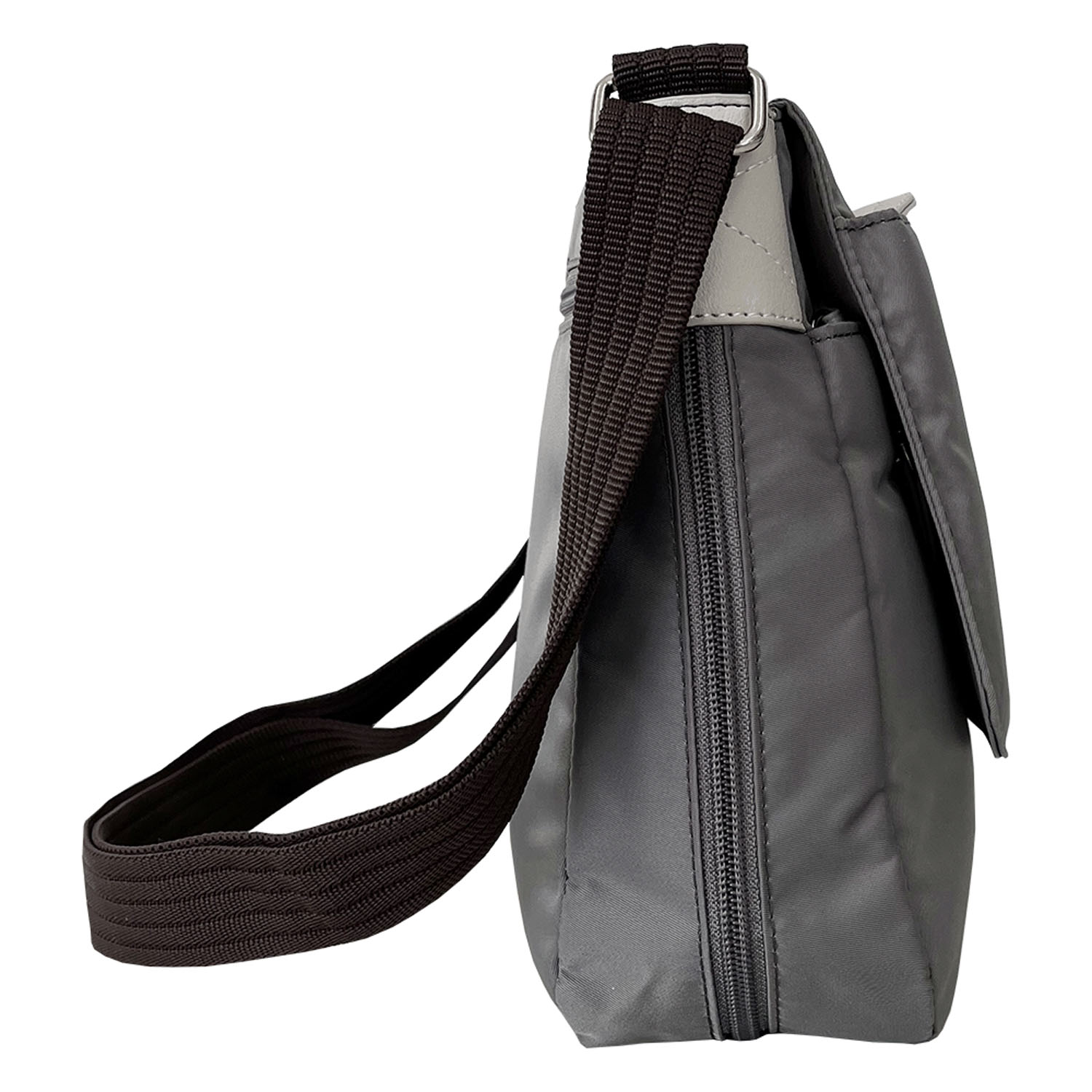 BORSETTIAMO 撥水ナイロン拡張ショルダーバッグ - 画像2