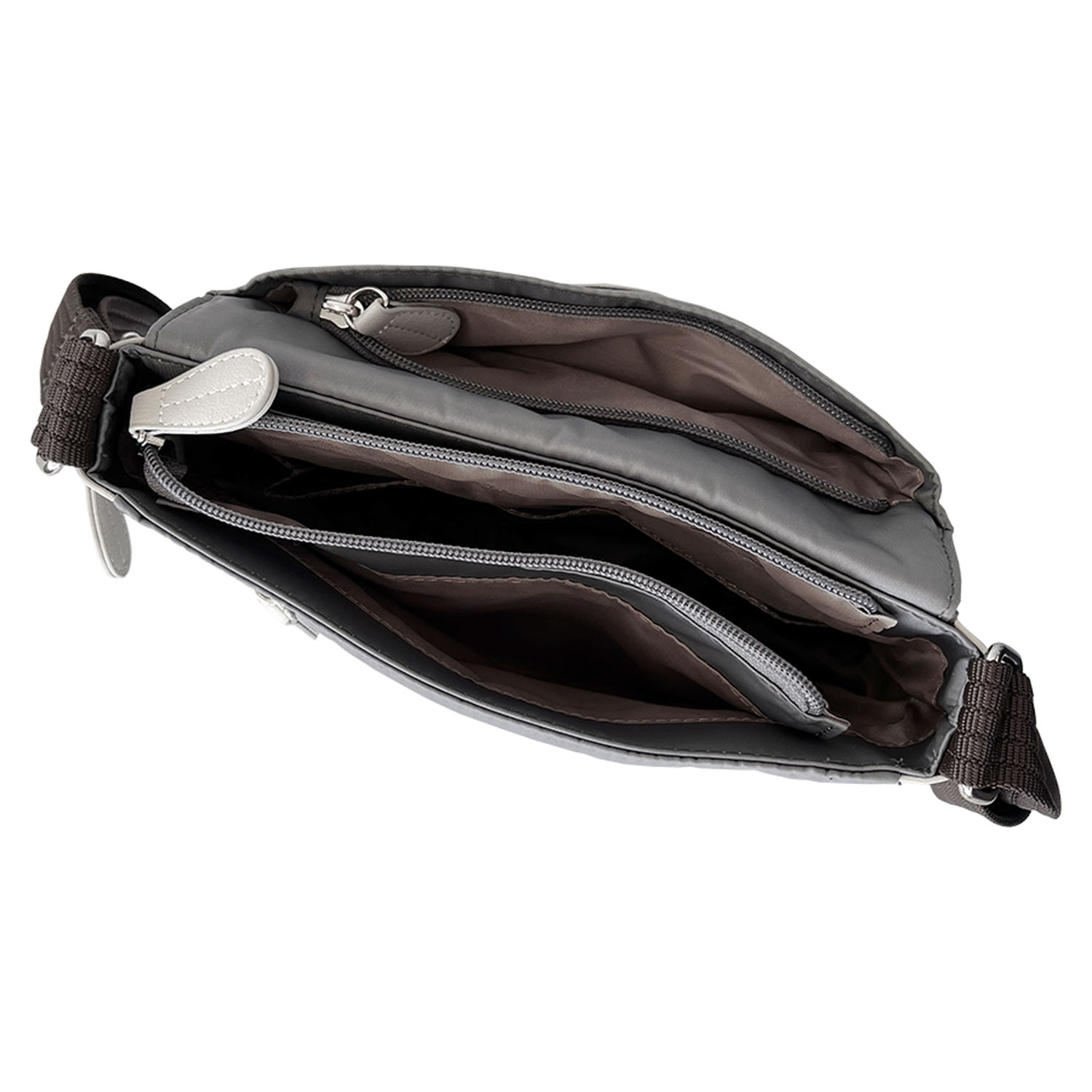 BORSETTIAMO 撥水ナイロン拡張ショルダーバッグ - 画像5