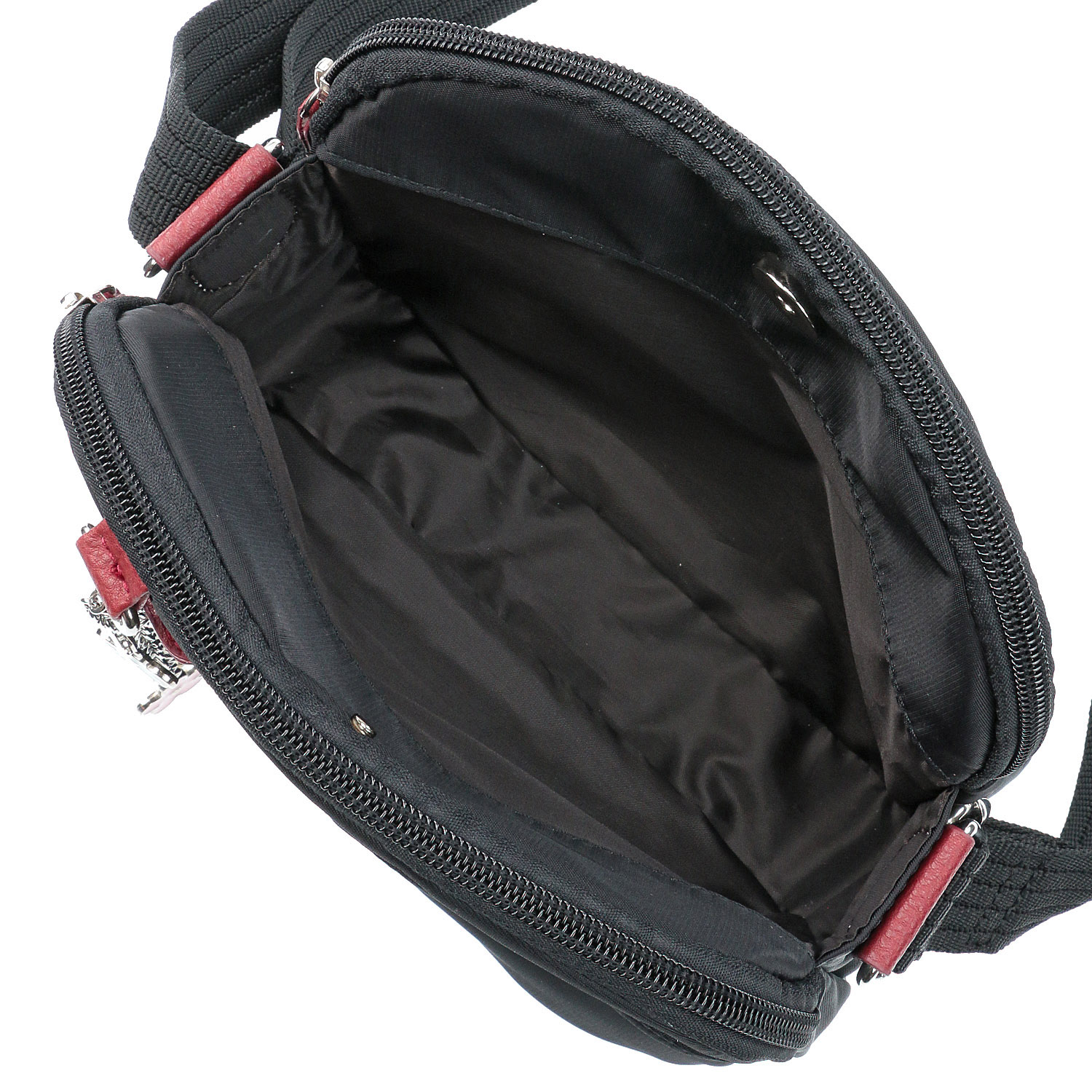 花チャーム付ツイルナイロンショルダーバッグ - 画像7