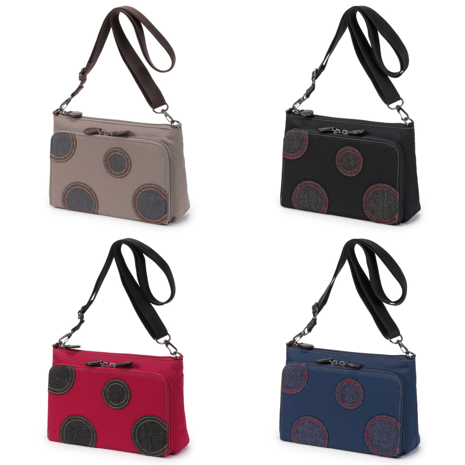 ドット柄お財布ポシェット