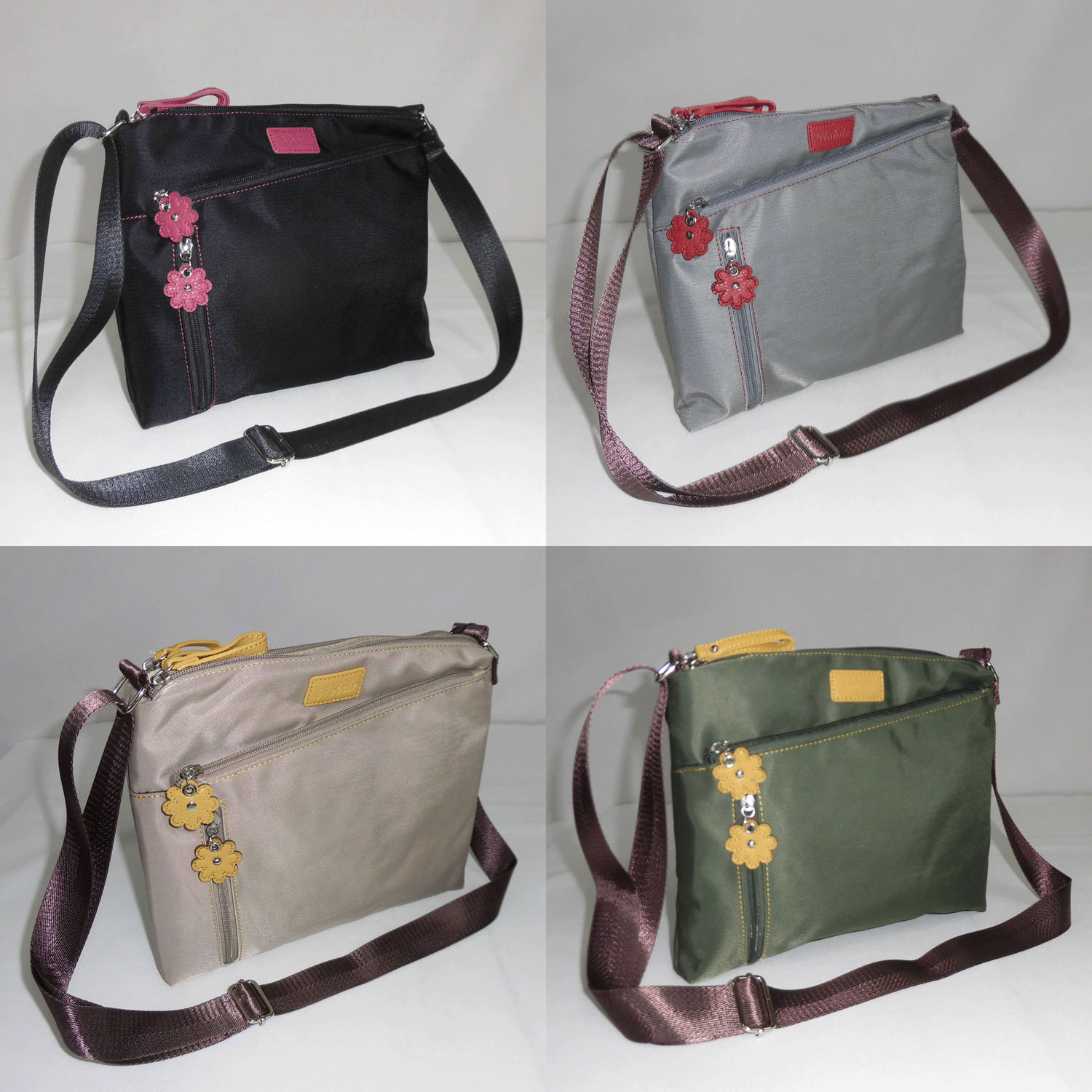 ナイロン多機能横型ショルダーバッグ