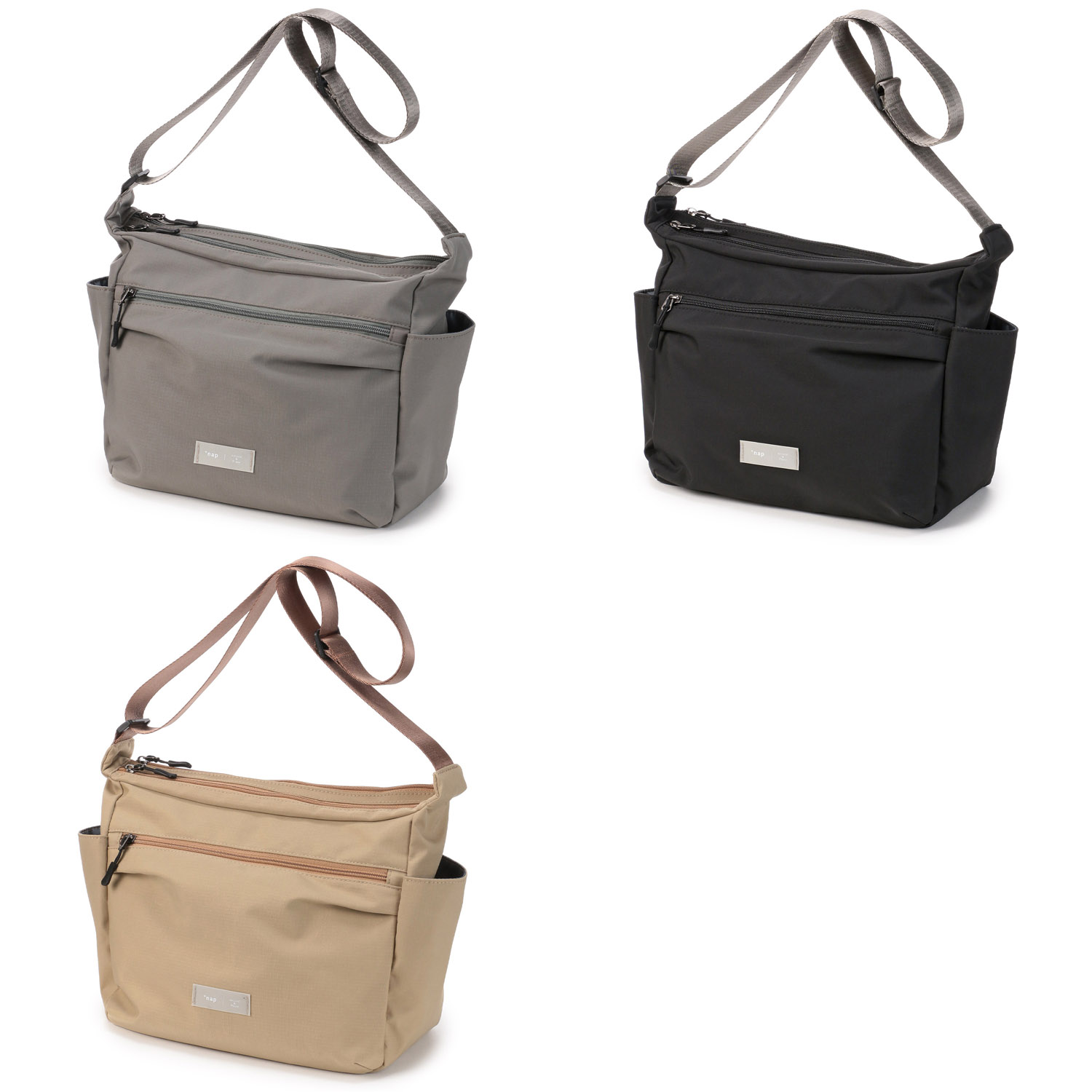 nap 舟型多収納ショルダーバッグ