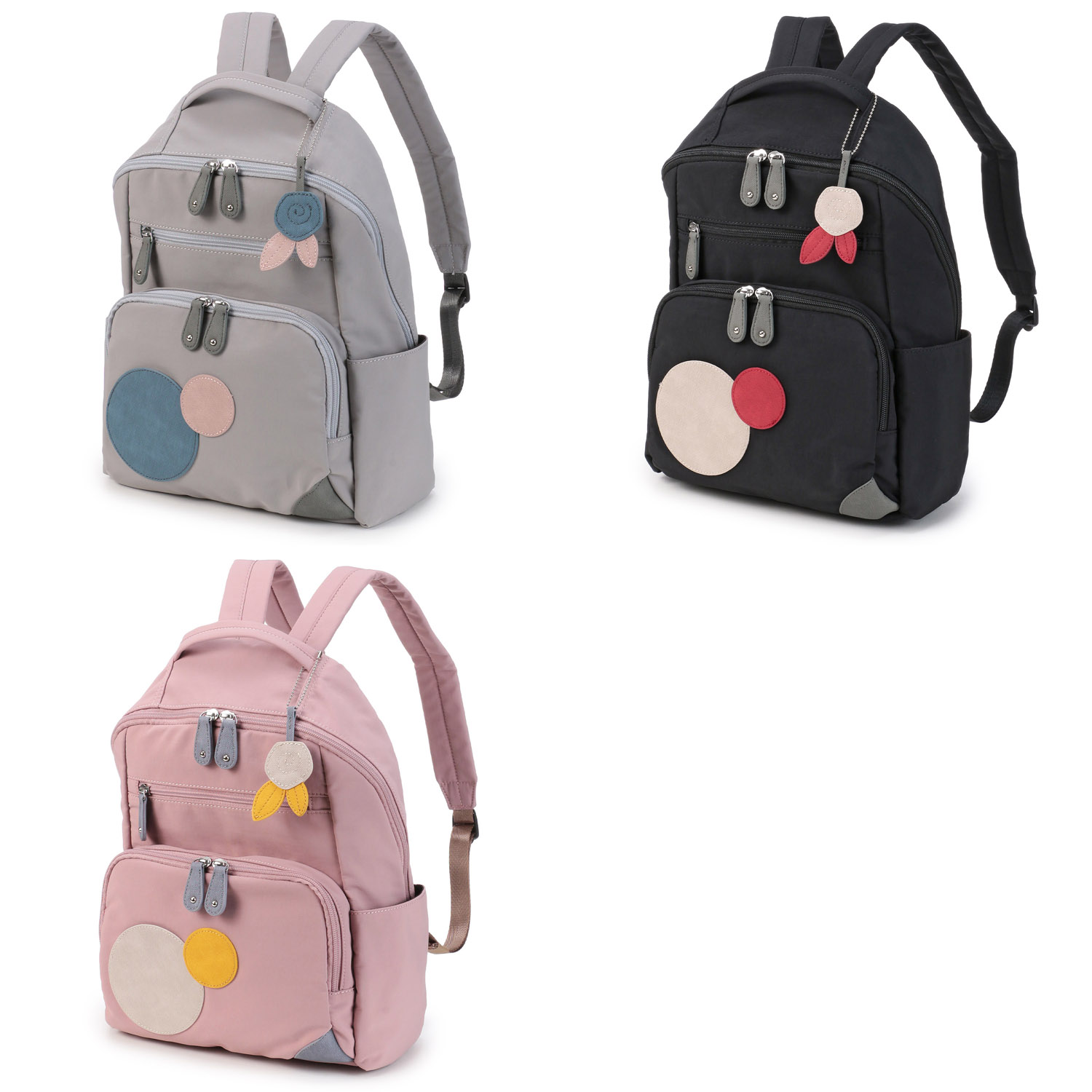 ZAZAシワナイロンサークルリュックサック - 画像1